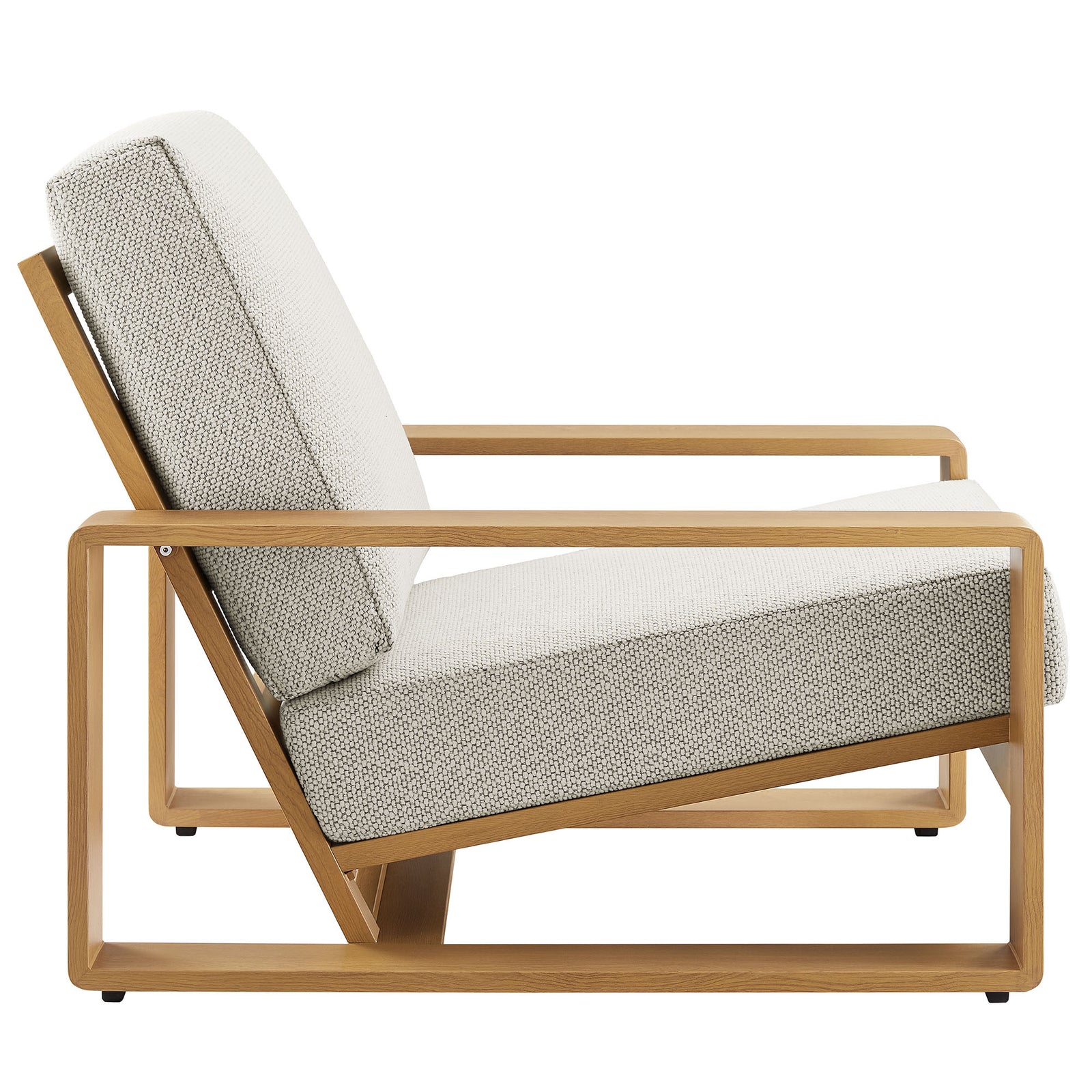 Lirienne Outdoor Patio Aluminum Faux Wood Armchairs Set of 2 by Modway