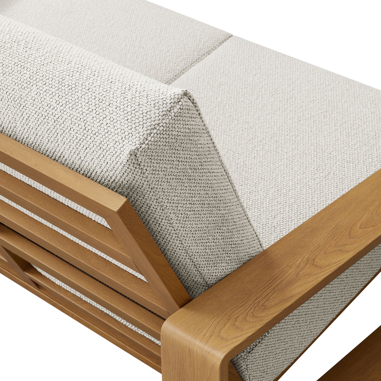 Lirienne Outdoor Patio Aluminum Faux Wood Loveseat by Modway