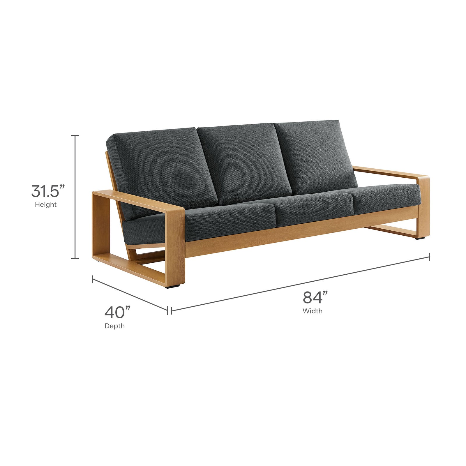 Lirienne 4-Piece Outdoor Patio Aluminum Faux Wood Furniture Set by Modway