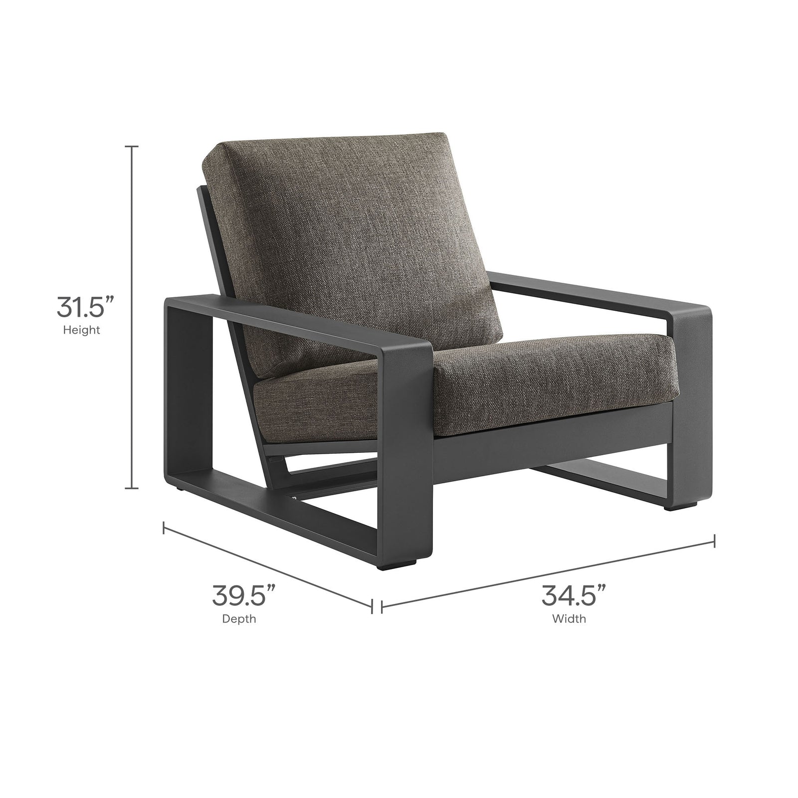 Lirienne Outdoor Patio Aluminum Armchair by Modway