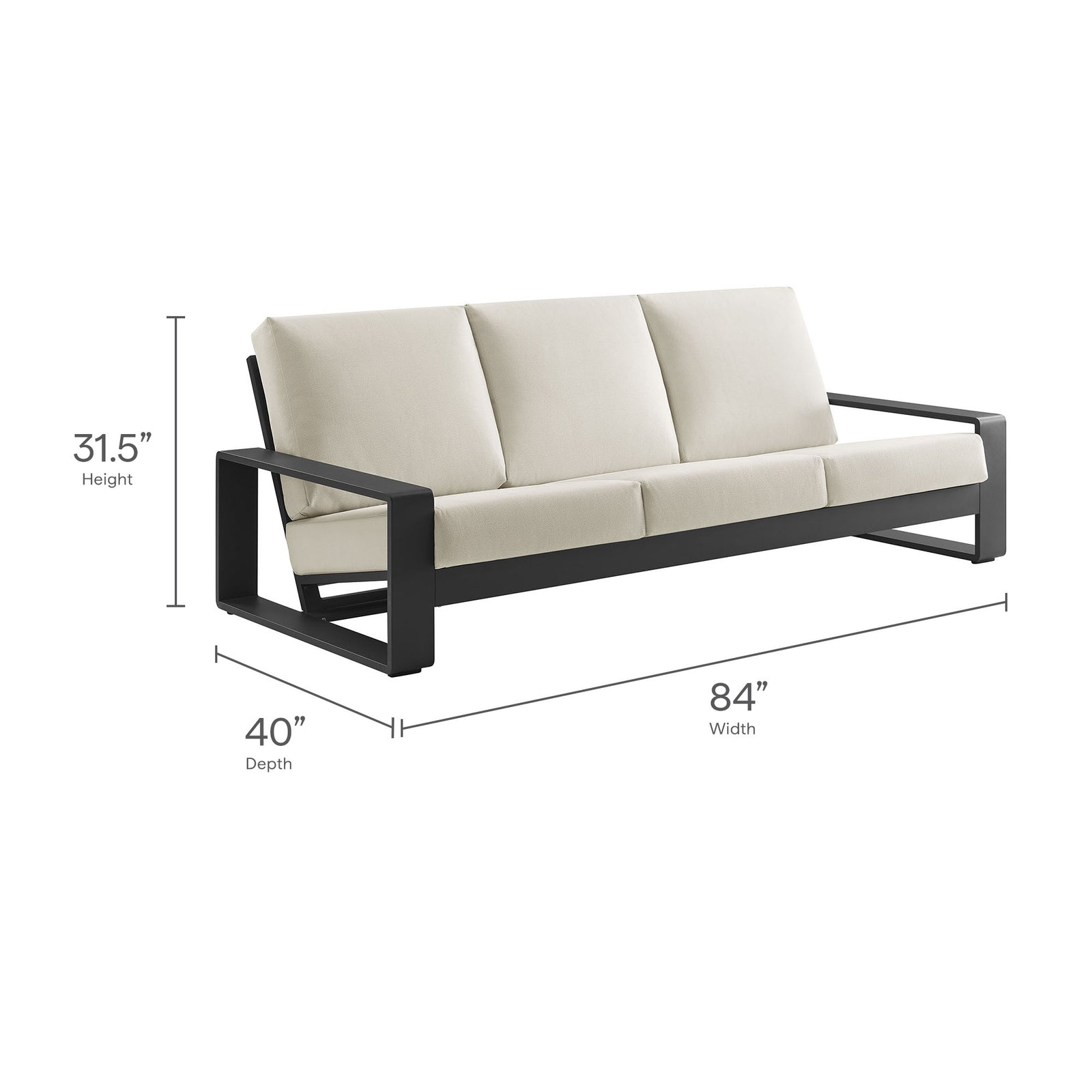 Lirienne 4-Piece Outdoor Patio Aluminum Furniture Set by Modway