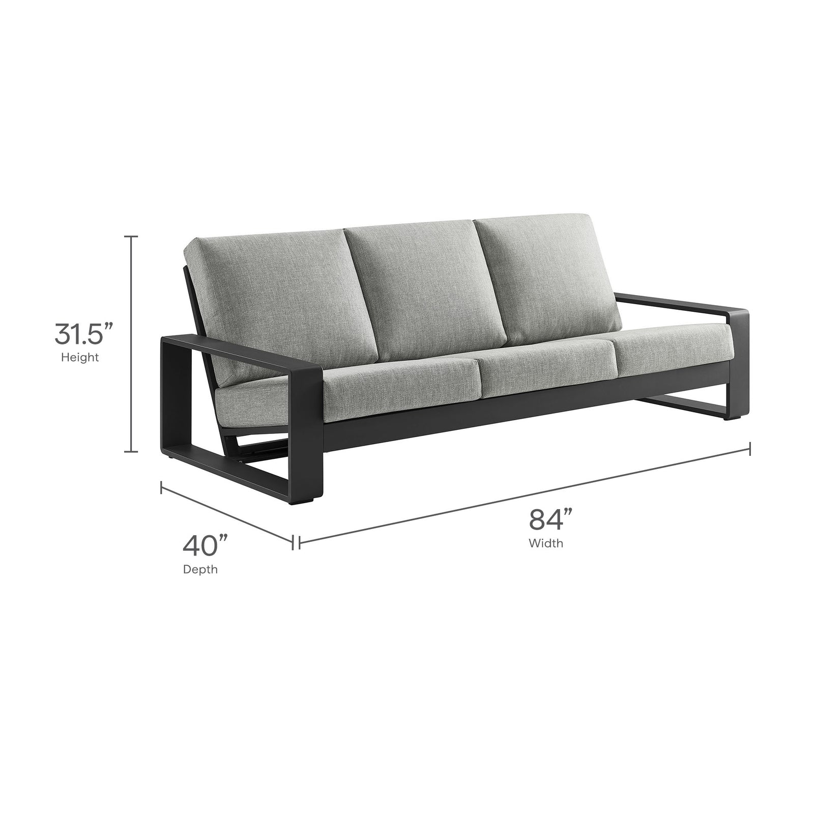 Lirienne 2-Piece Outdoor Patio Aluminum Furniture Set by Modway