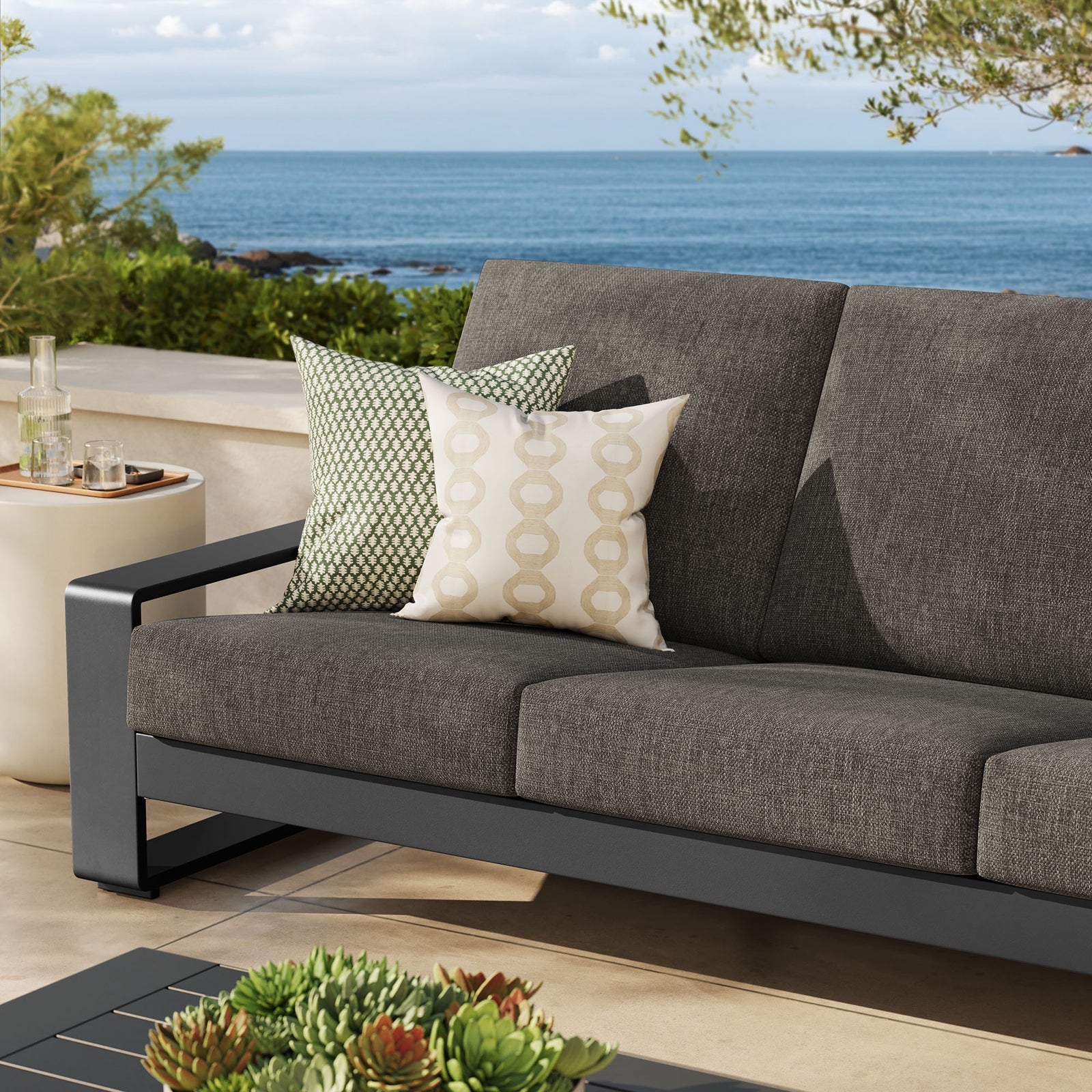Lirienne Outdoor Patio Aluminum Sofa by Modway