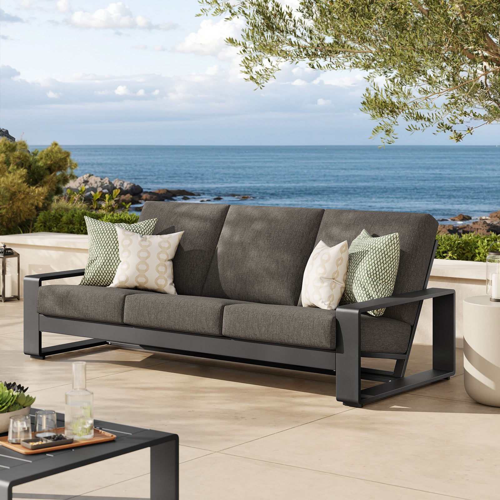 Lirienne Outdoor Patio Aluminum Sofa by Modway