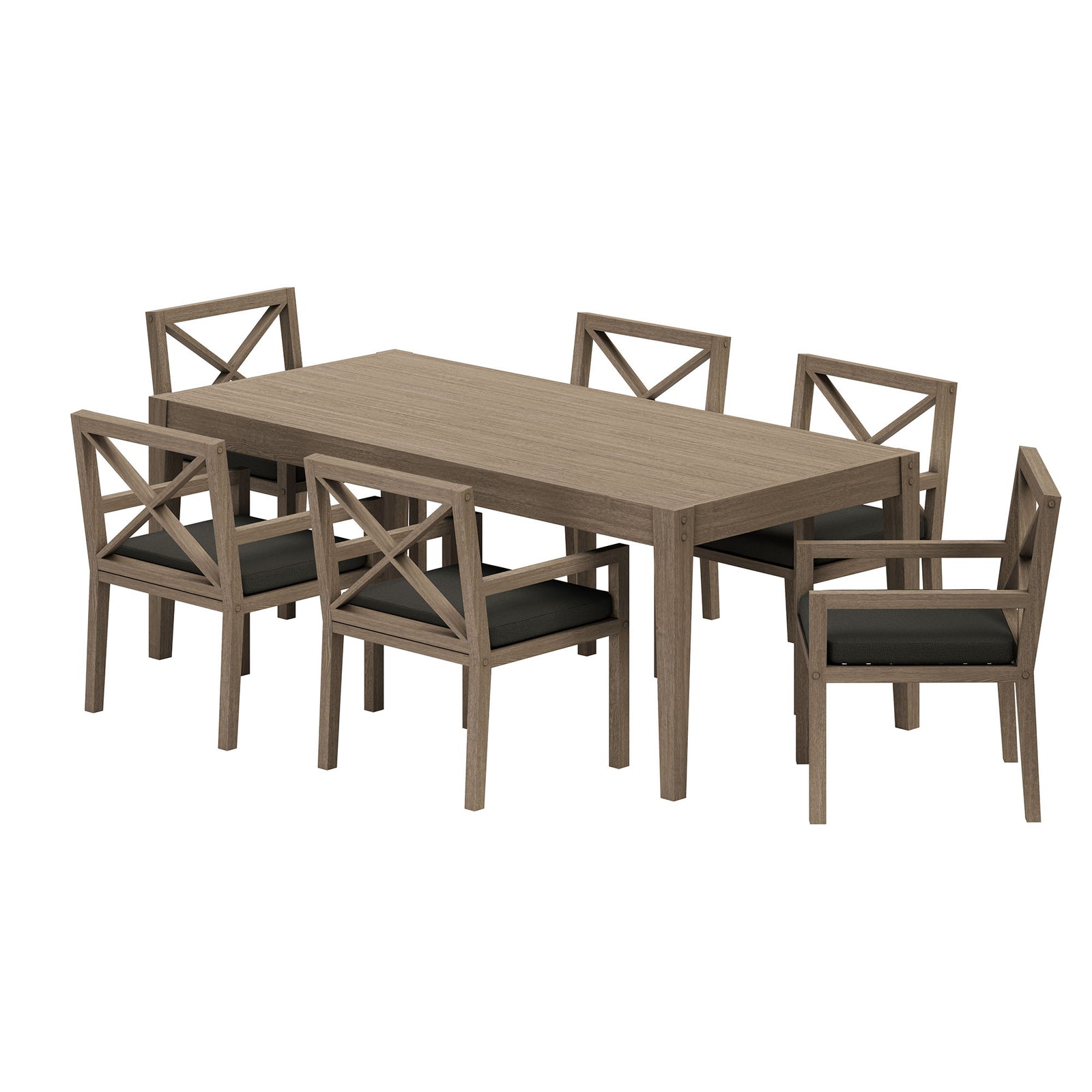 Northlake 7-Piece Outdoor Patio Teak Wood Dining Set by Modway
