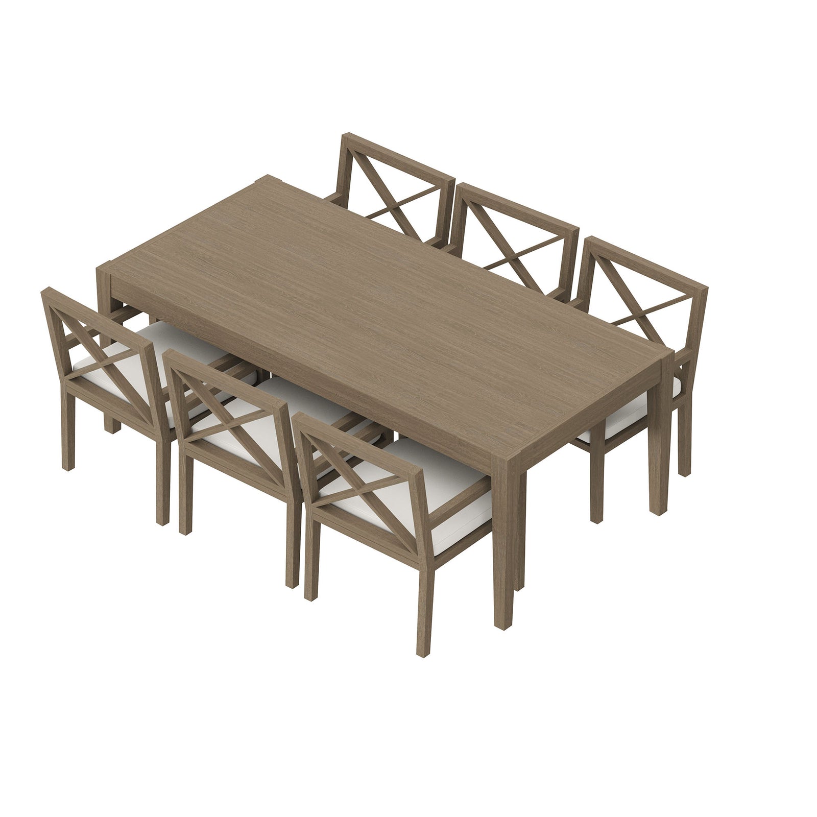 Northlake 7-Piece Outdoor Patio Teak Wood Dining Set by Modway