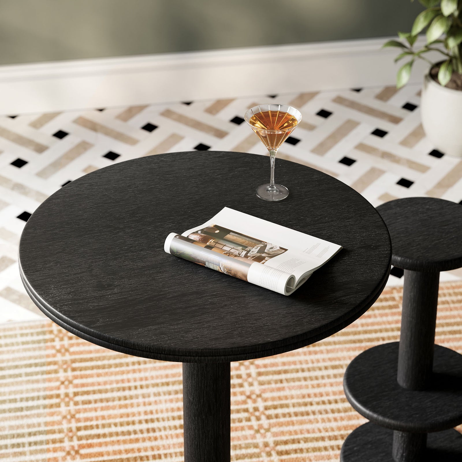 Neo 31 Inch Round Indoor - Outdoor Patio Patio Wood Bar Table by Modway