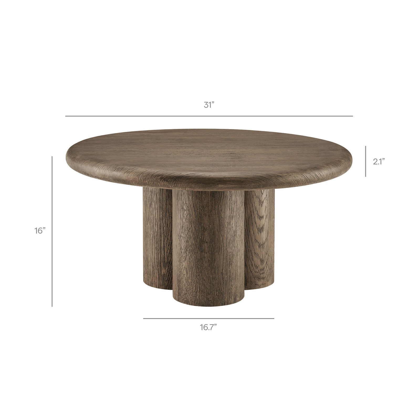 Tori 31 Inch Round Indoor and Outdoor Patio Coffee Table by Modway
