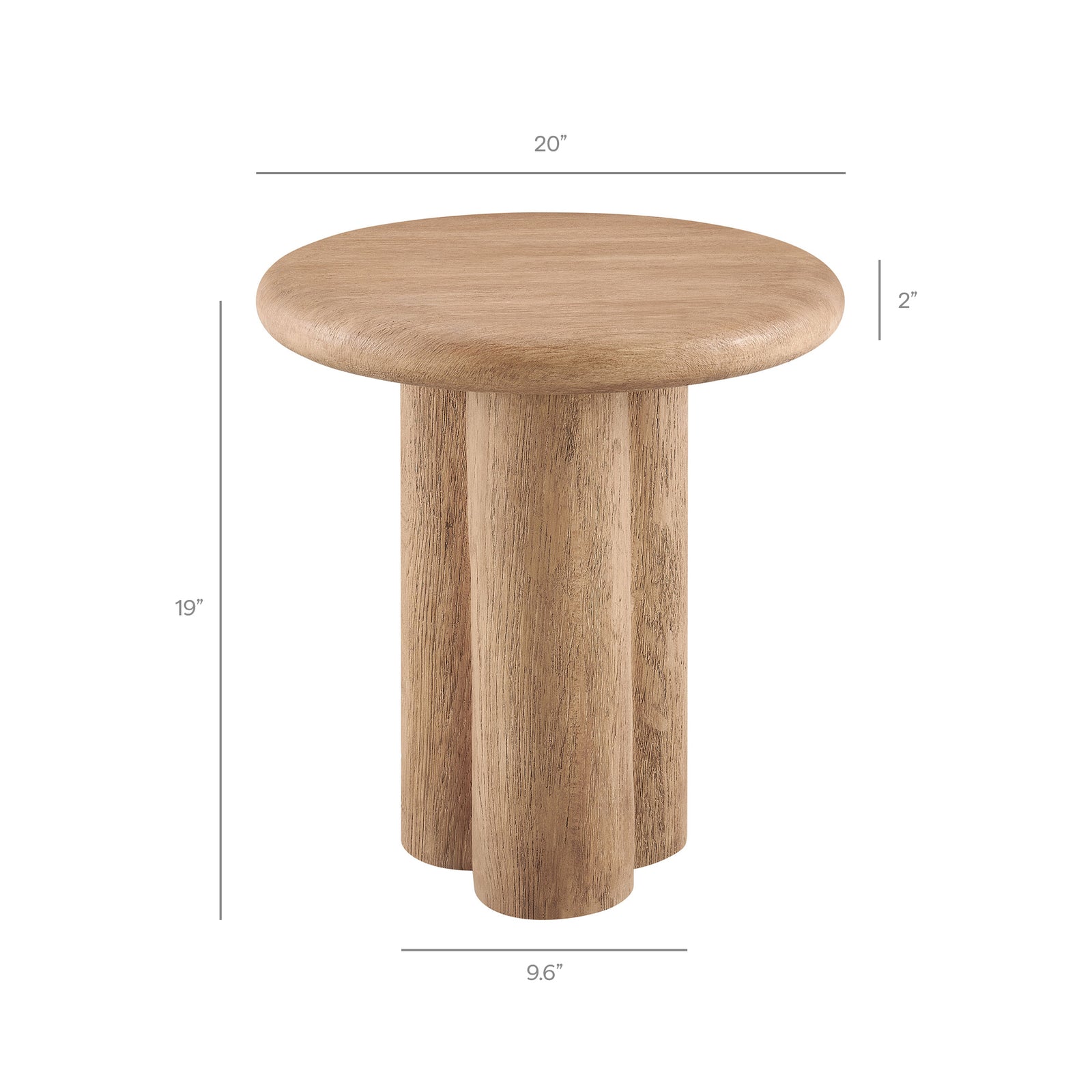 Tori 20 Inch Round Indoor and Outdoor Patio Side Table by Modway