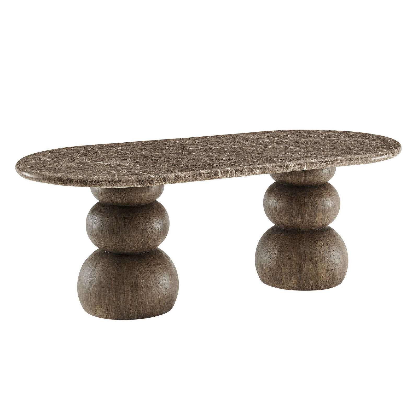 Pietra Indoor Outdoor Patio Oval Dining Table by Modway