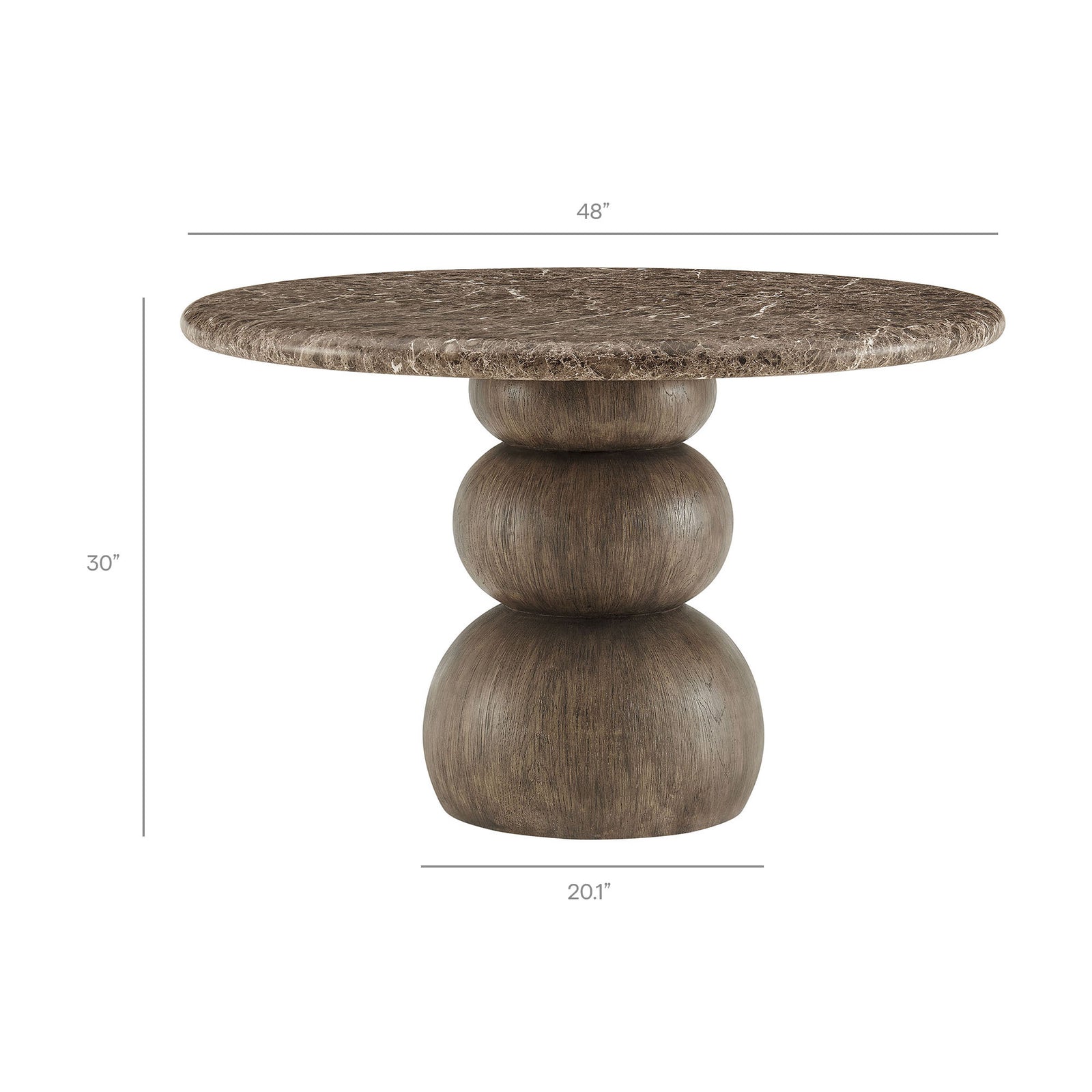 Pietra Indoor Outdoor Patio Round Dining Table by Modway