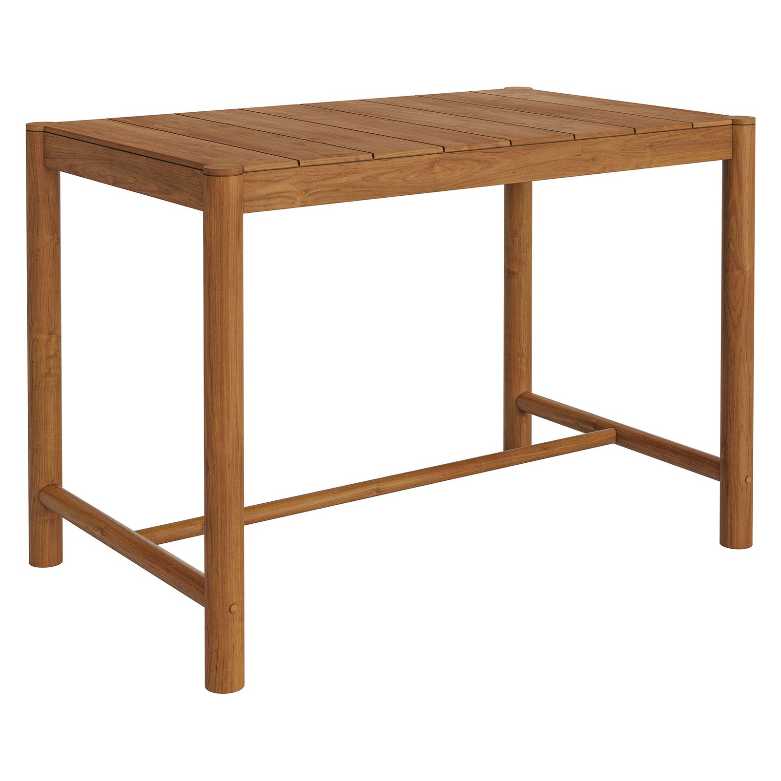 Eleni Rectangle 56-Inch Outdoor Patio Teak Wood Rectangular Bar Table by Modway