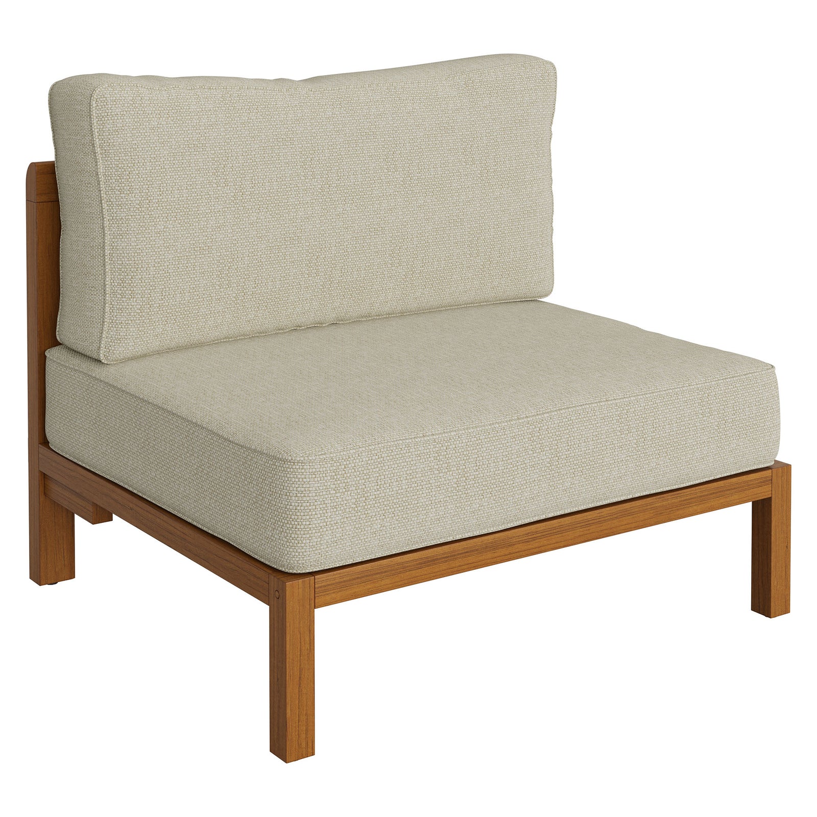 Kona Outdoor Patio Teak Wood Armless Modular Chair by Modway