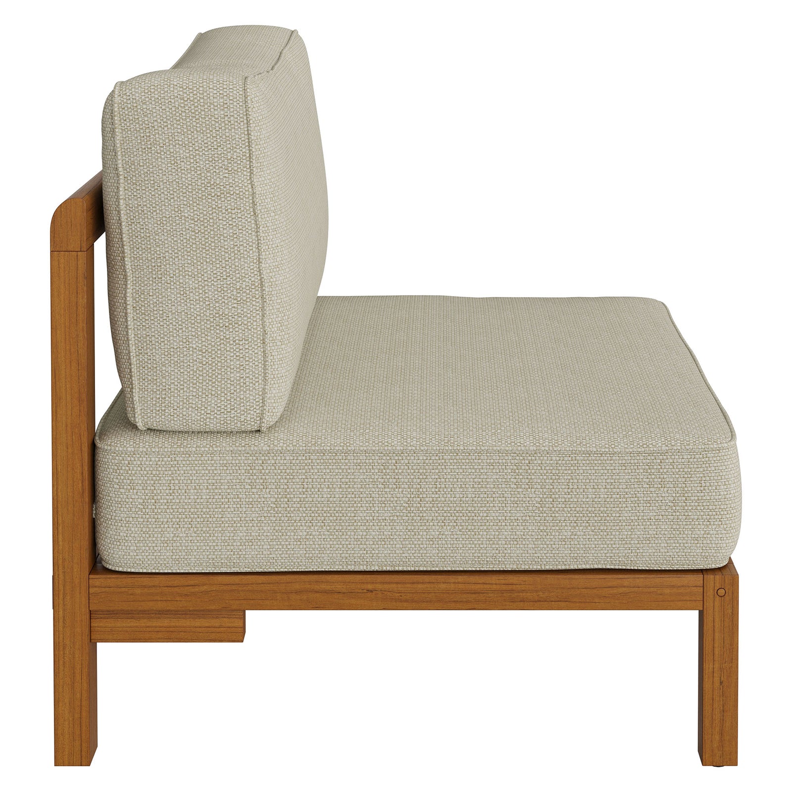 Kona Outdoor Patio Teak Wood Armless Modular Chair by Modway