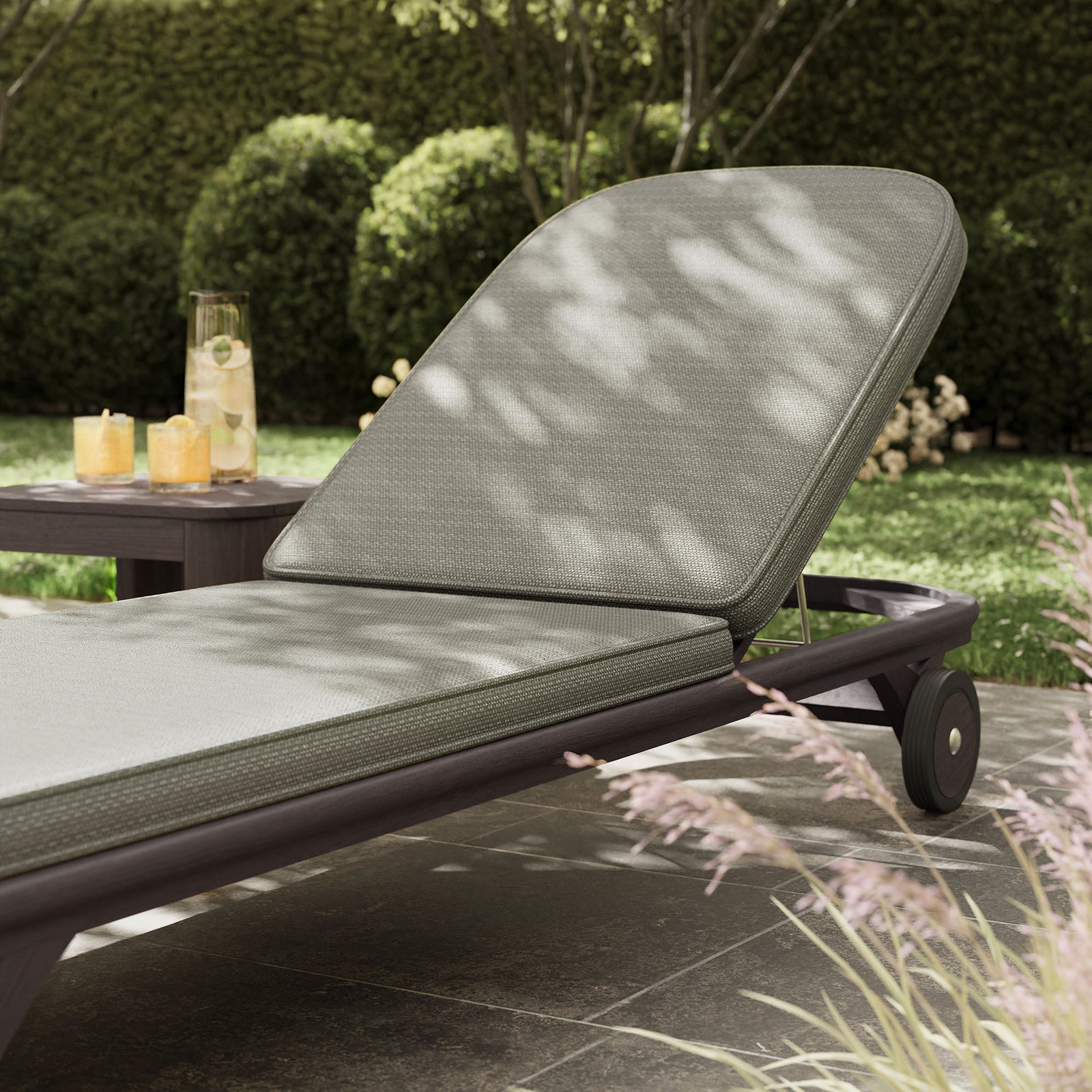 Kona Outdoor Patio Teak Wood Chaise Lounge Chair by Modway