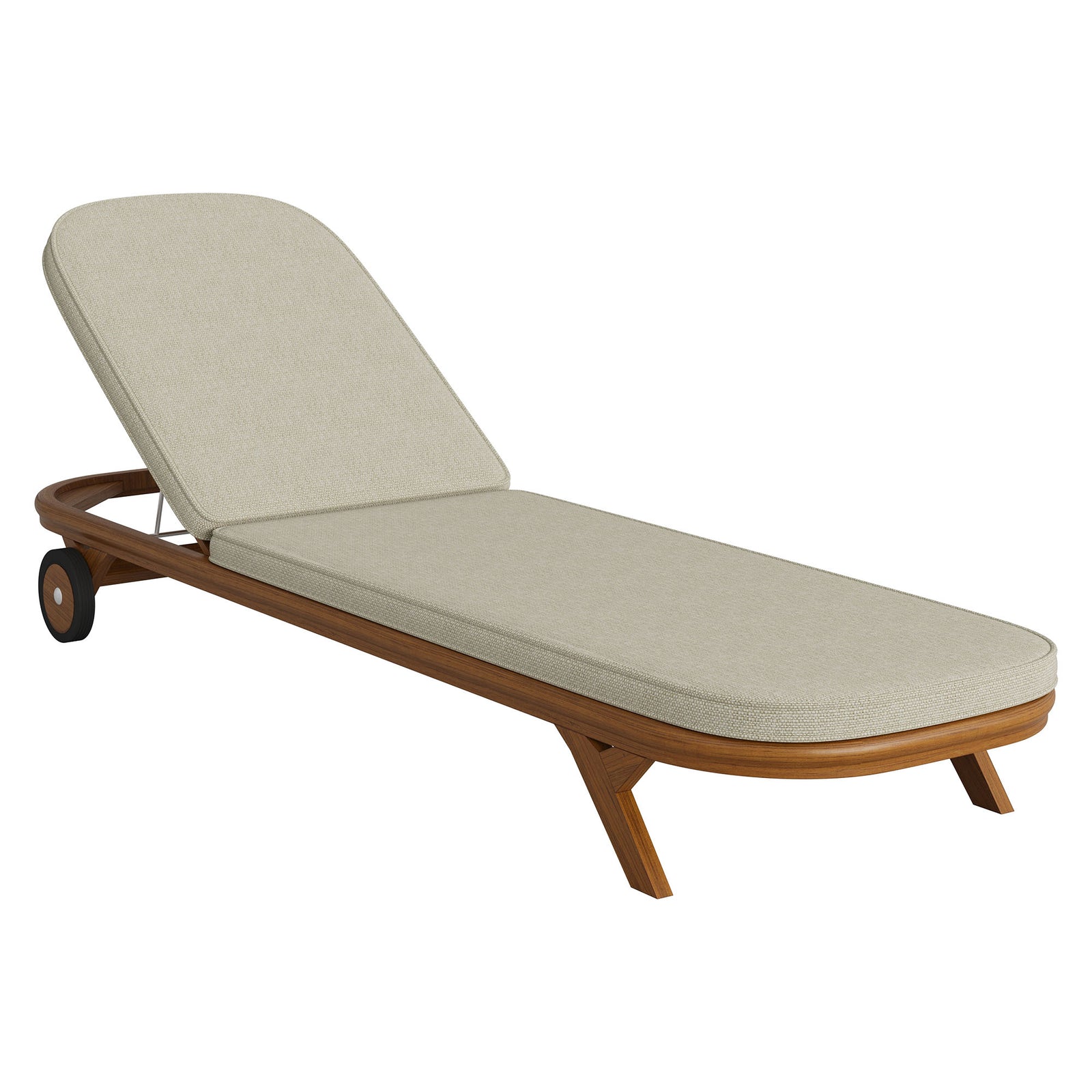 Kona 3-Piece Outdoor Patio Teak Wood Chaise Lounge Set by Modway