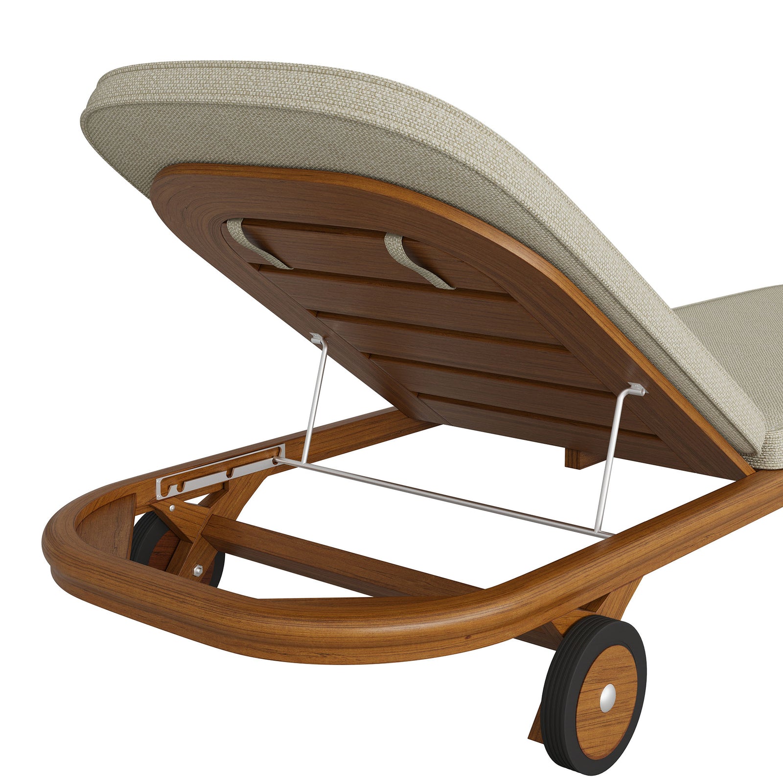 Kona Outdoor Patio Teak Wood Chaise Lounge Chair by Modway