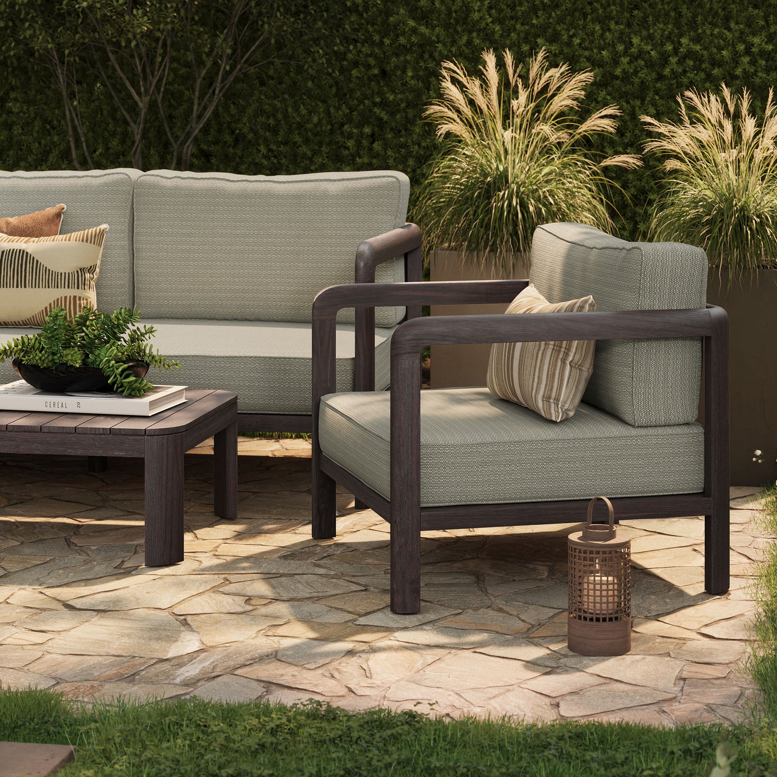 Kona 5-Piece Outdoor Patio Teak Wood Furniture Set by Modway