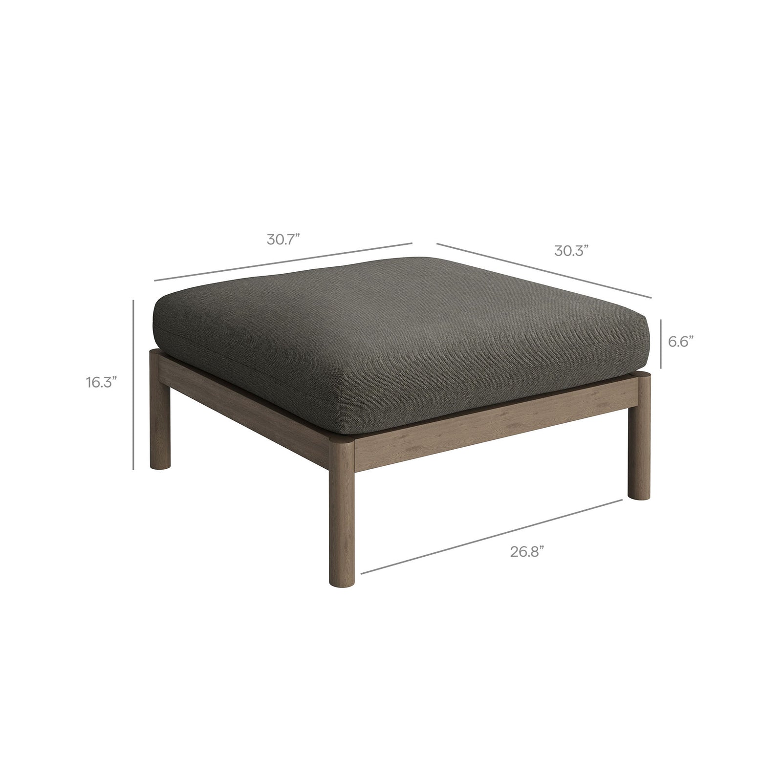 Eleni 2-Piece Outdoor Patio Teak Wood Loveseat with Ottoman Set by Modway