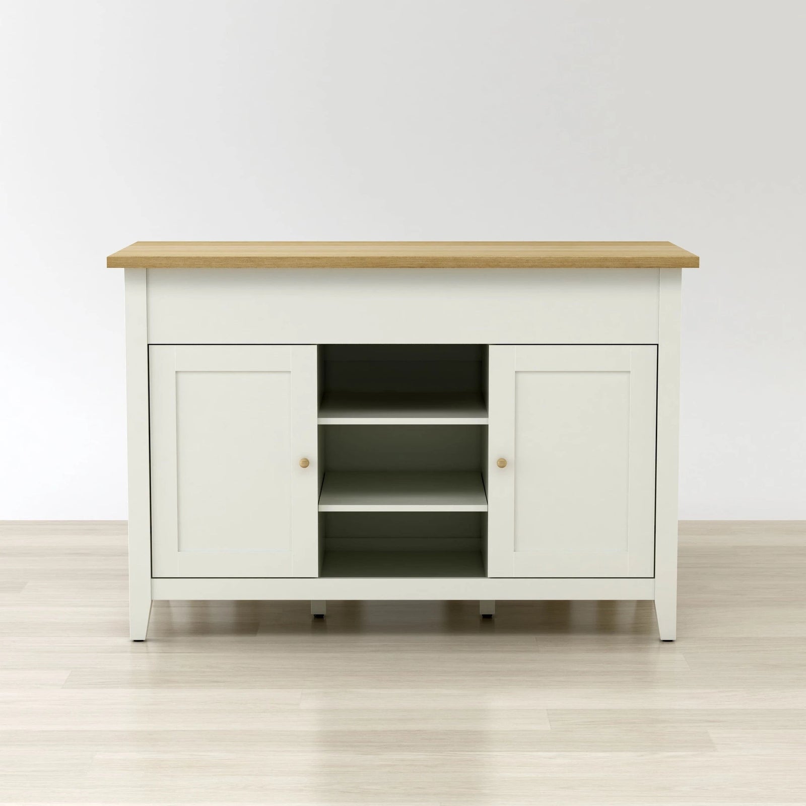 Delphi 53" Kitchen Island Cabinet with Stools & Storage | BetterPatio // BetterPatio.com
