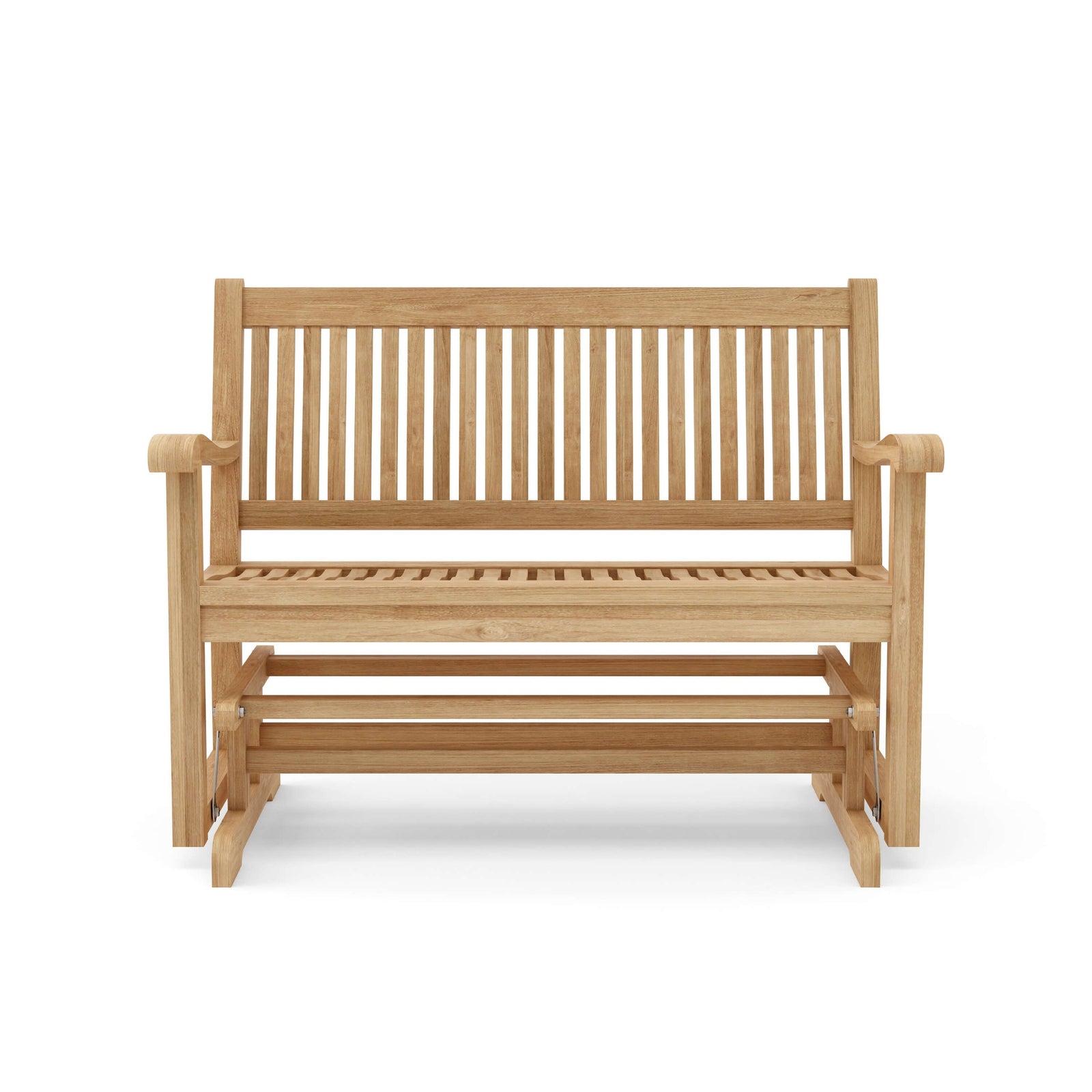 Wooden bench on a white background
