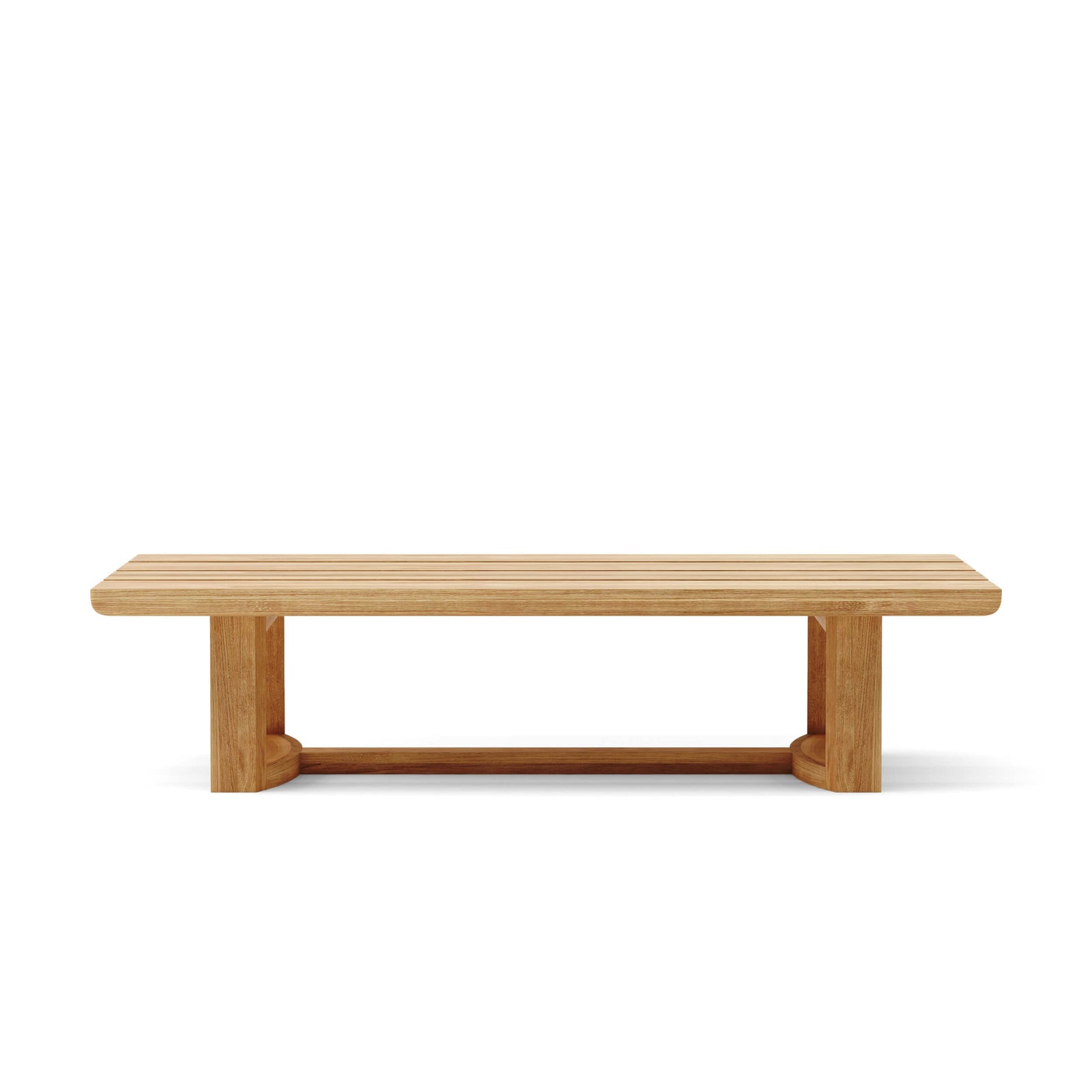 Wooden bench on a white background