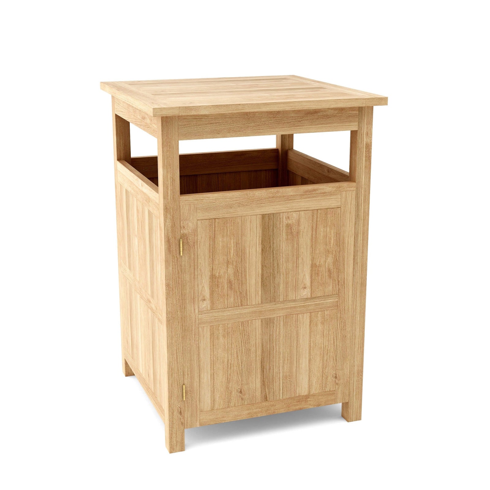 Cobana Large Trash Bin – Teak Outdoor Waste | BetterPatio