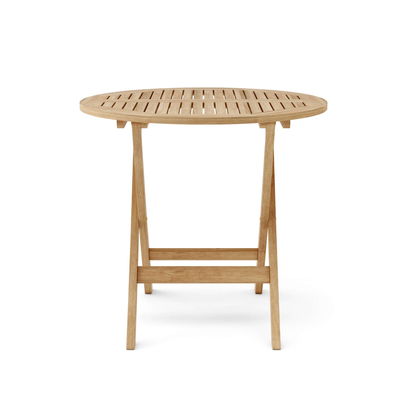 Wooden outdoor table on a white background