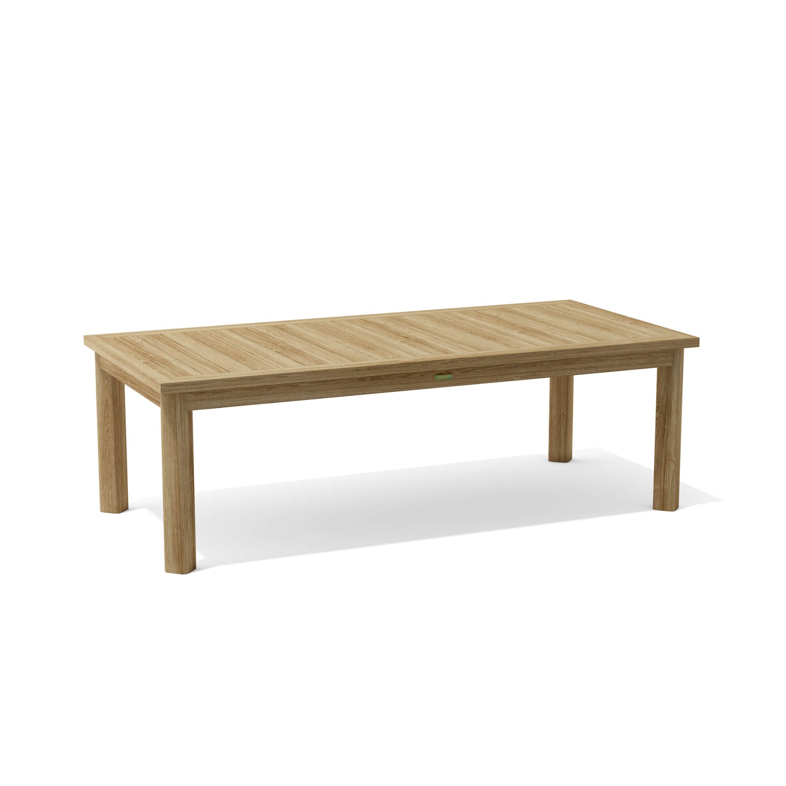 Wooden table on a white background