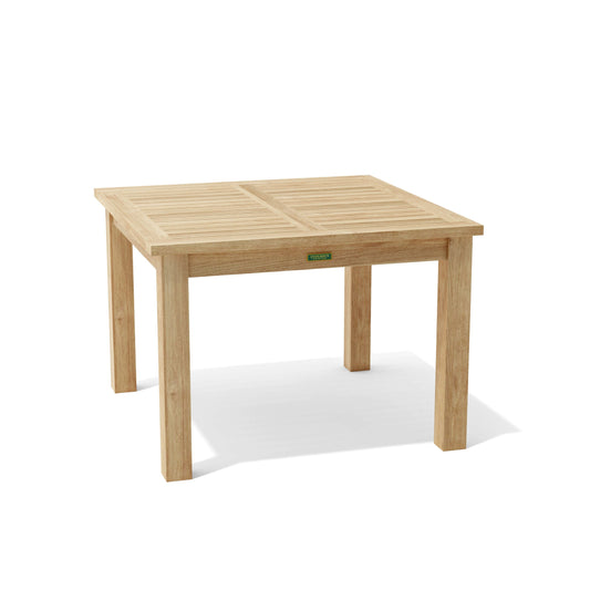 Wooden table on a white background
