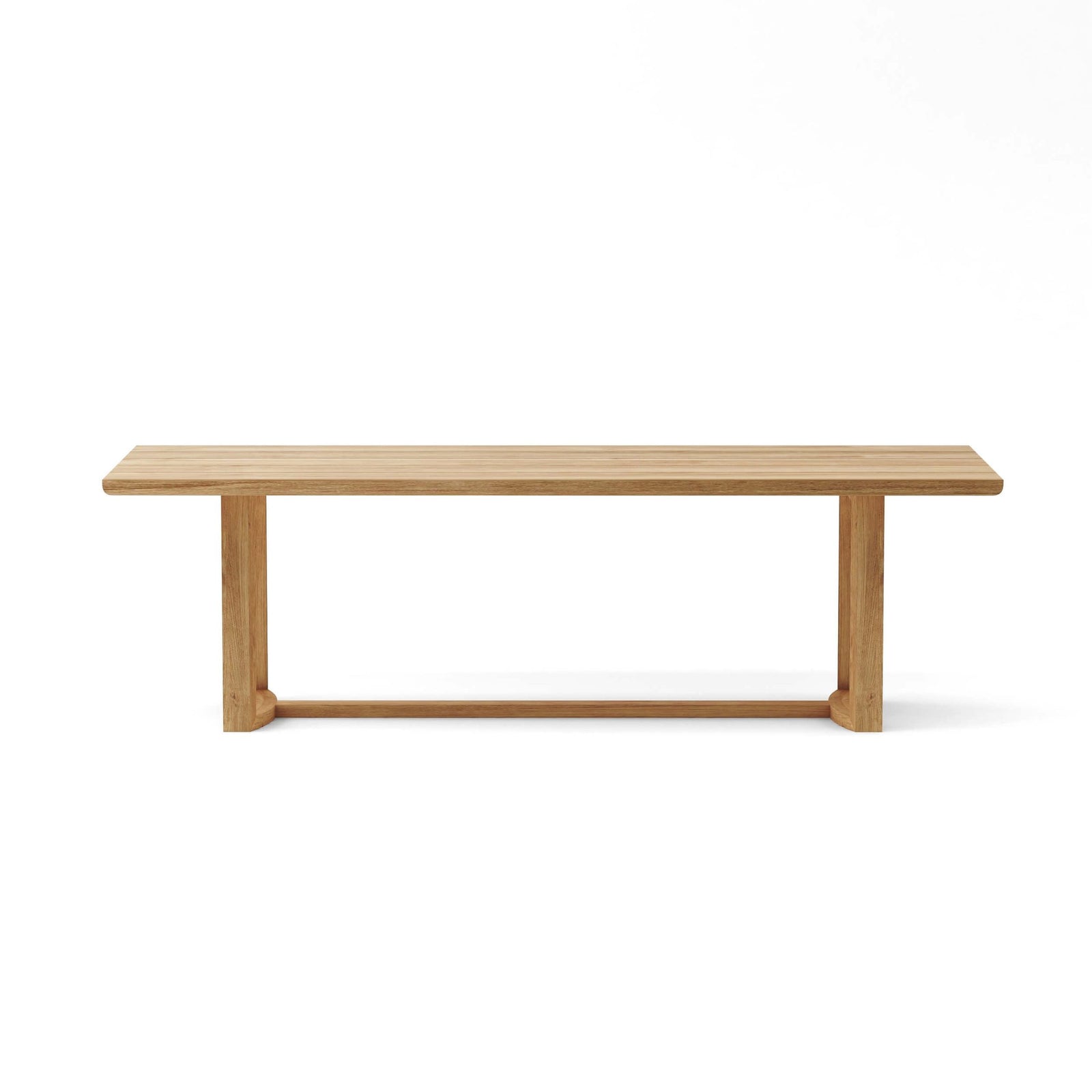 Wooden bench on a white background
