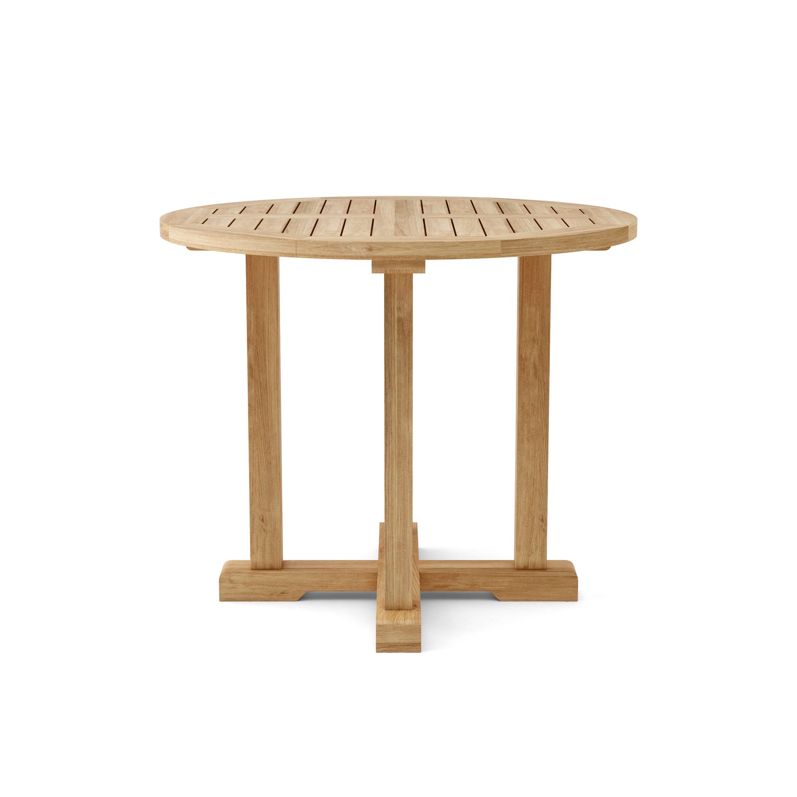 Wooden table on a white background