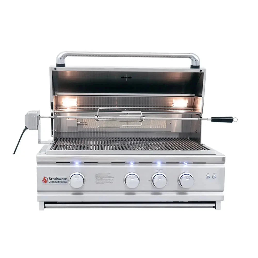 RCS 30 Inch Cutlass Pro Grill RC30BL - 3/4 front angle stainless exterior