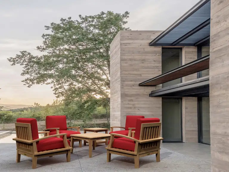 Brianna 5-Pc Teak Deep Seating Sofa Set with Sunbrella Cushions | BetterPatio // BetterPatio.com