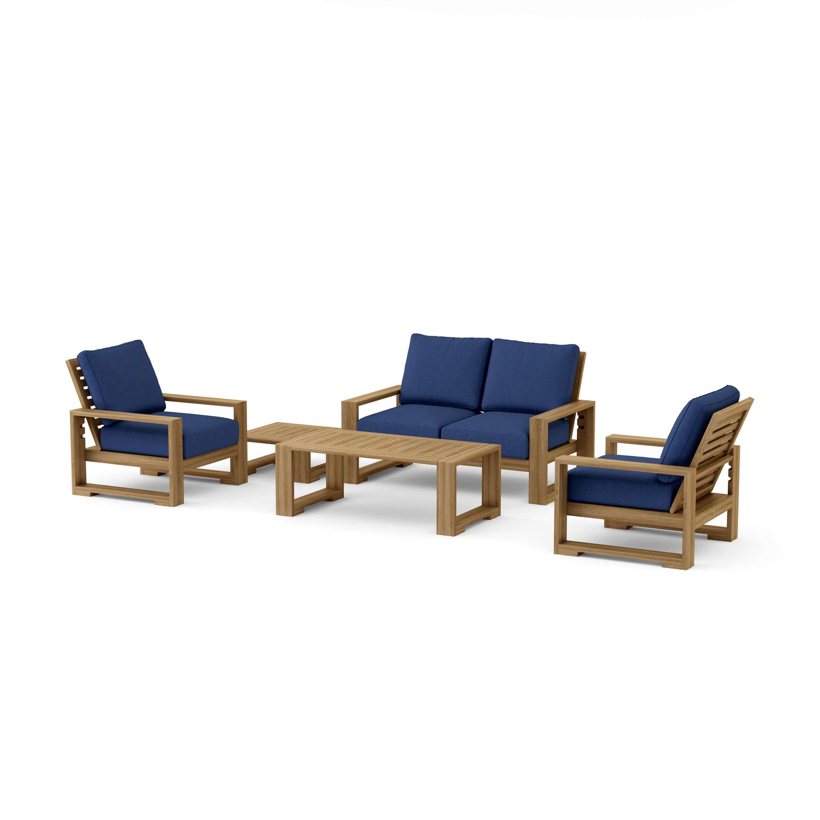Capistrano 5-Piece Teak Deep Seating Loveseat Collection | BetterPatio // BetterPatio.com