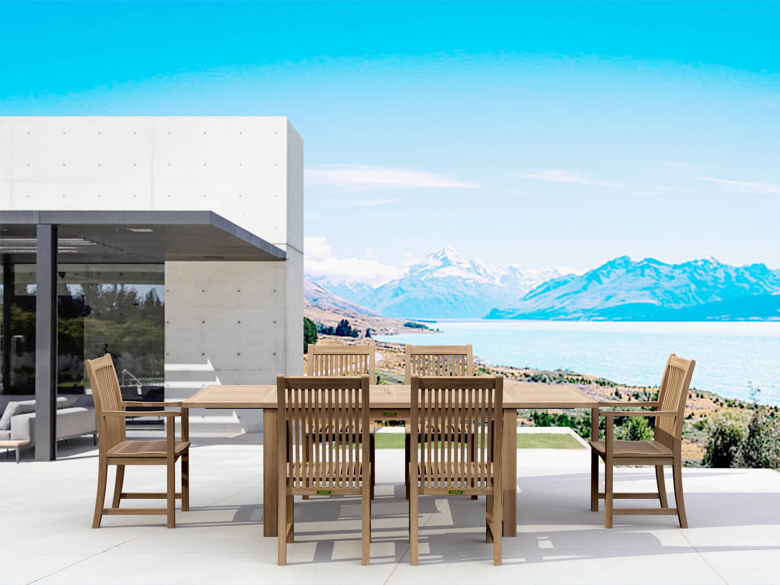 Bahama Chicago 7-Piece Teak Outdoor Dining Set Chair B | BetterPatio // BetterPatio.com