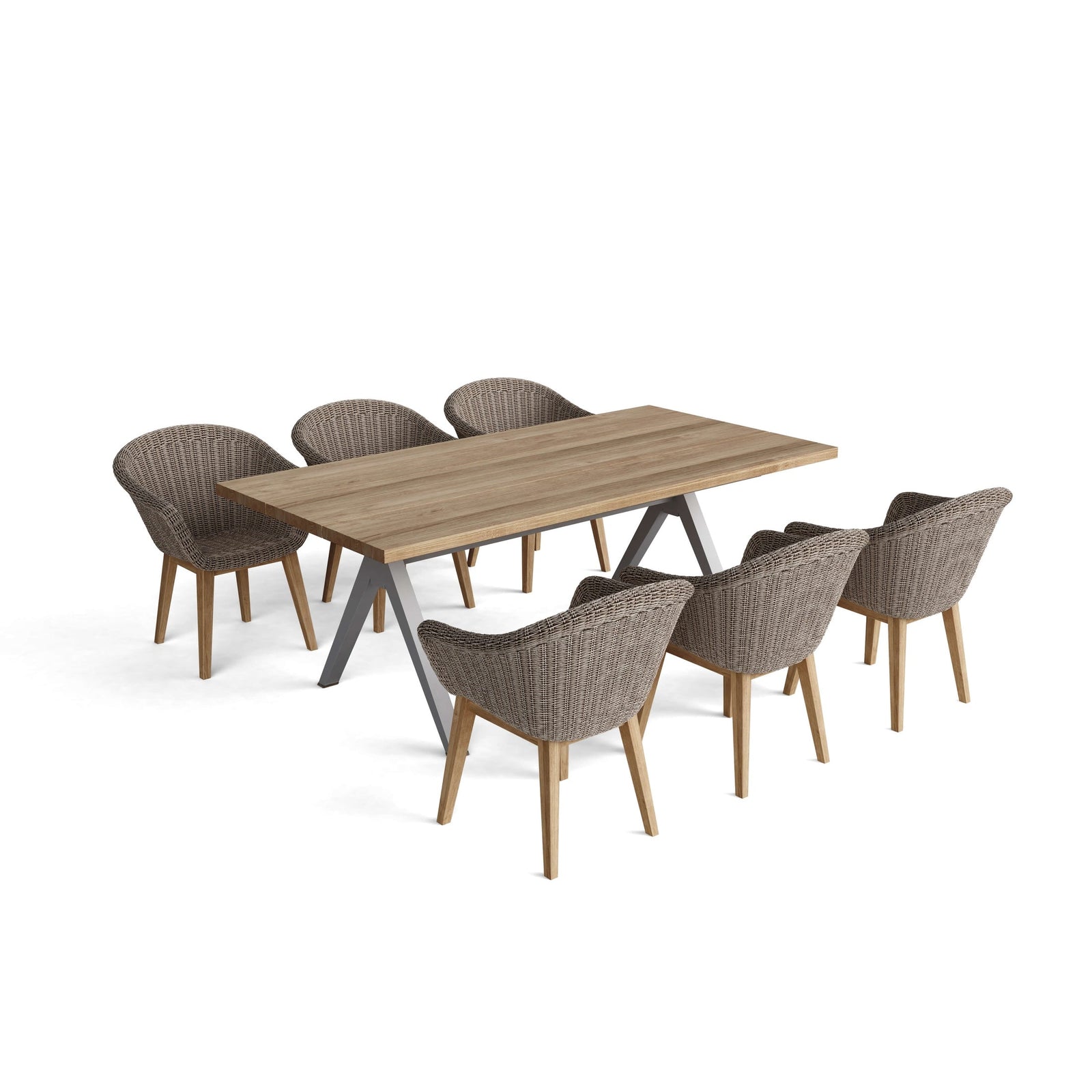 SET-36 Tosca 47″ Round Teak Dining Table Set with Sonoma Chairs | BetterPatio // BetterPatio.com