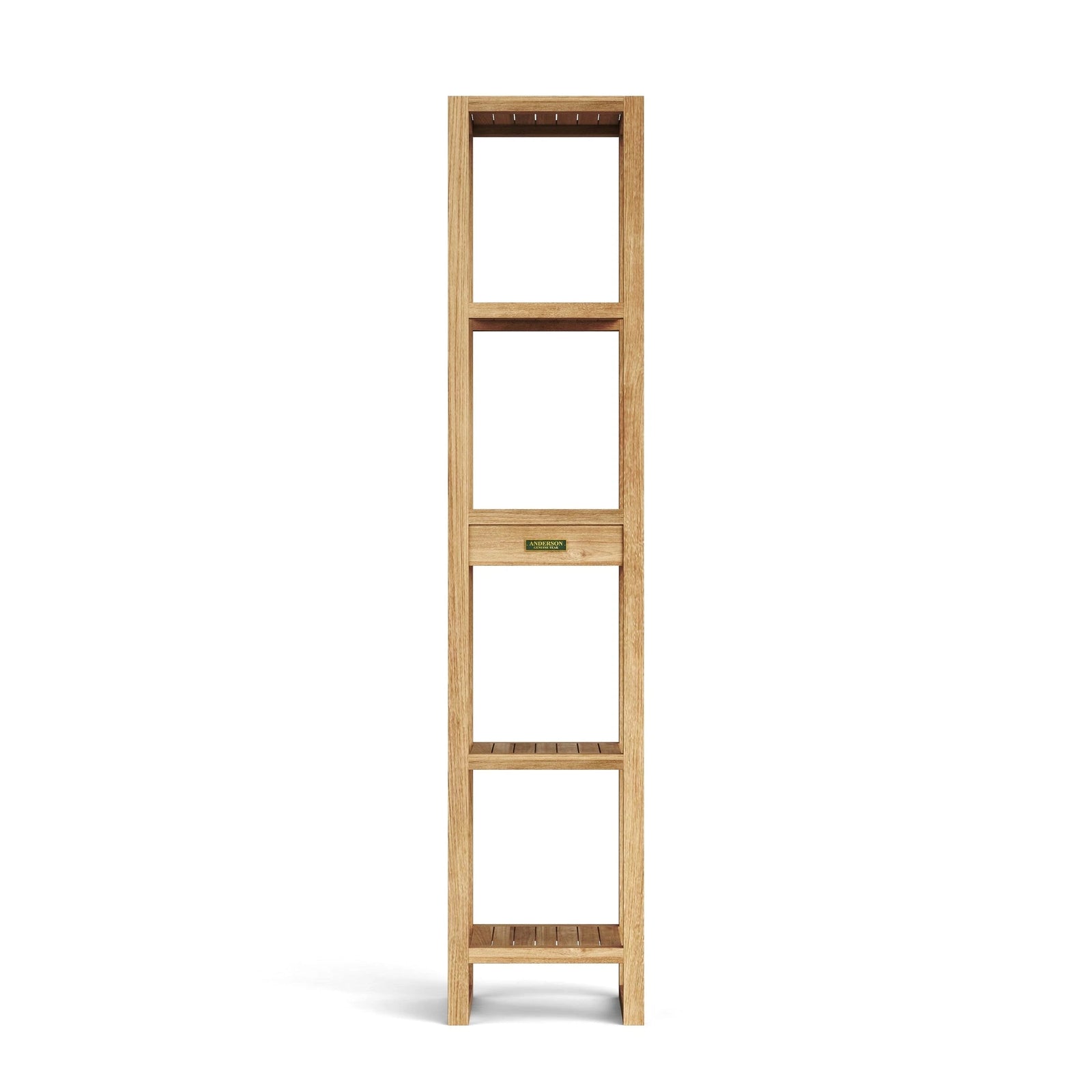 Spa 4-Shelves Teak Table – Towel Rack | BetterPatio // BetterPatio.com
