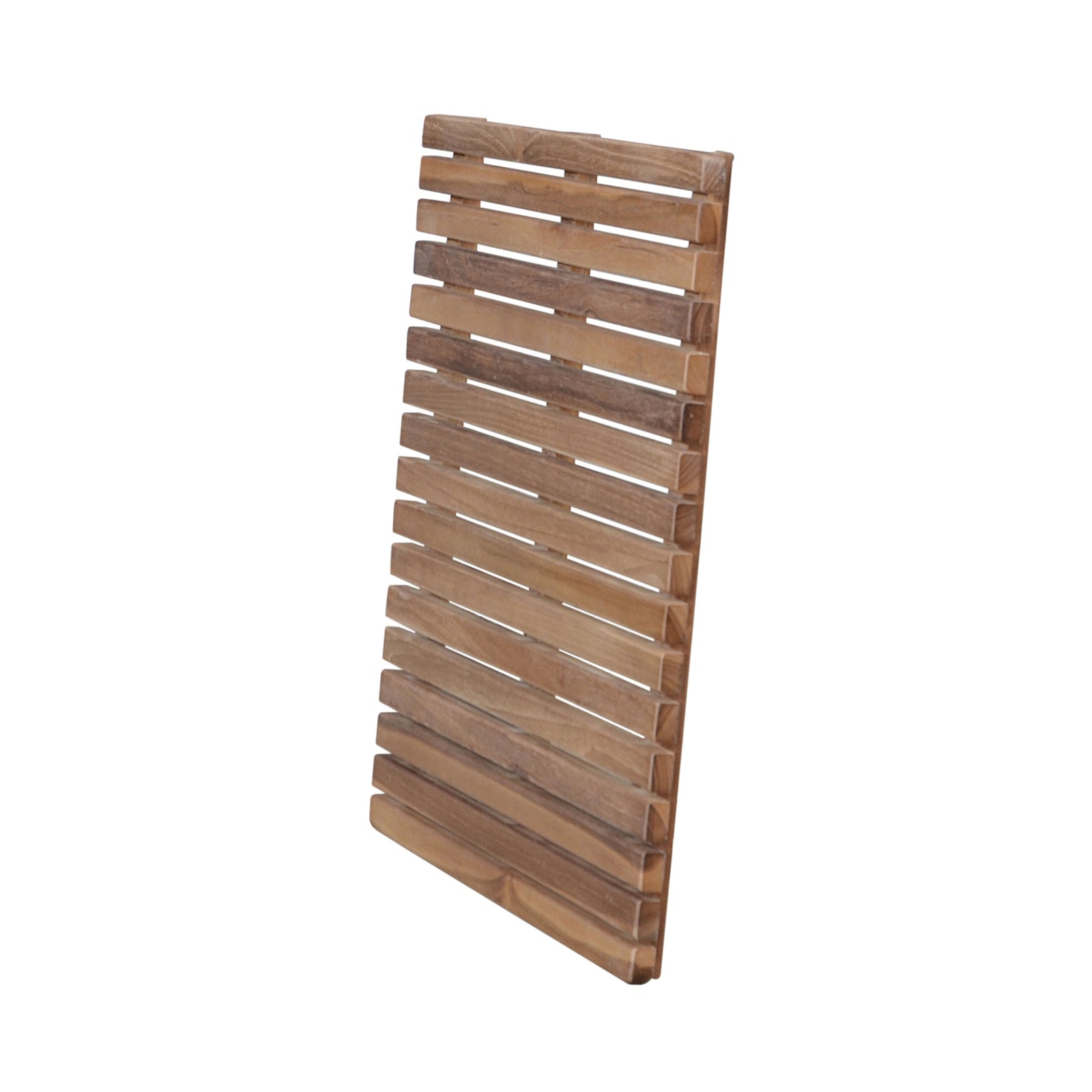 Wooden slat panel on a white background