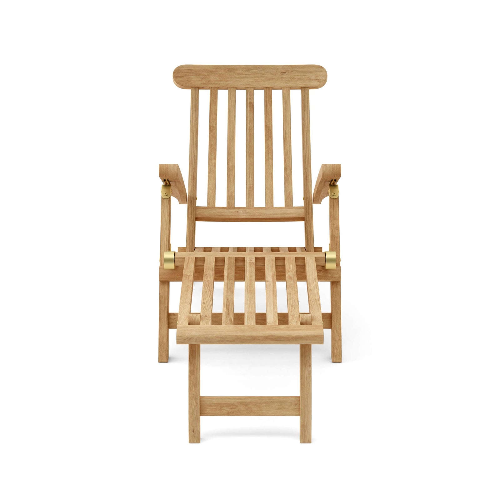 Wooden chair with armrests on a white background