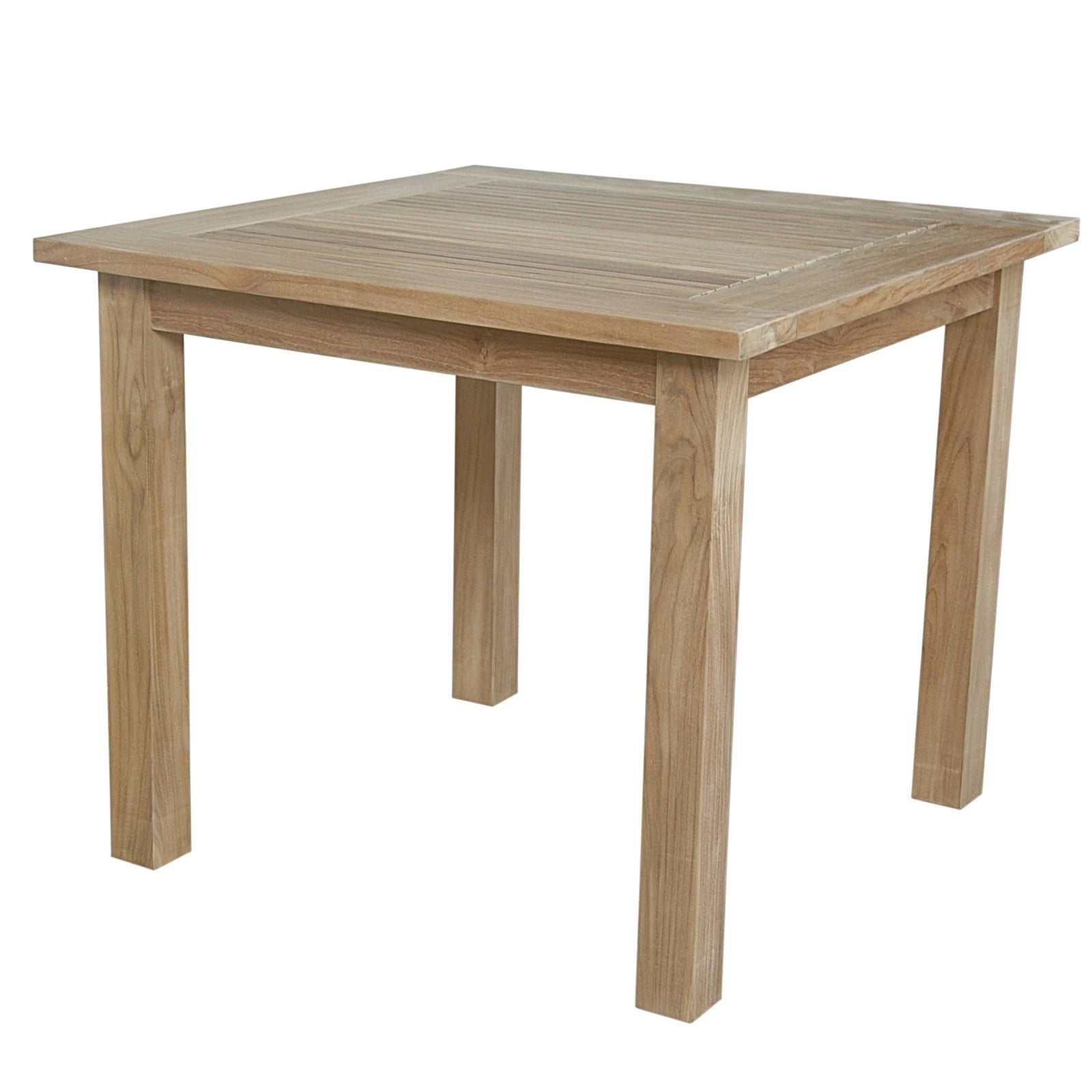 Bahama 35" Square Table with Small Slats – Teak Outdoor Dining | BetterPatio