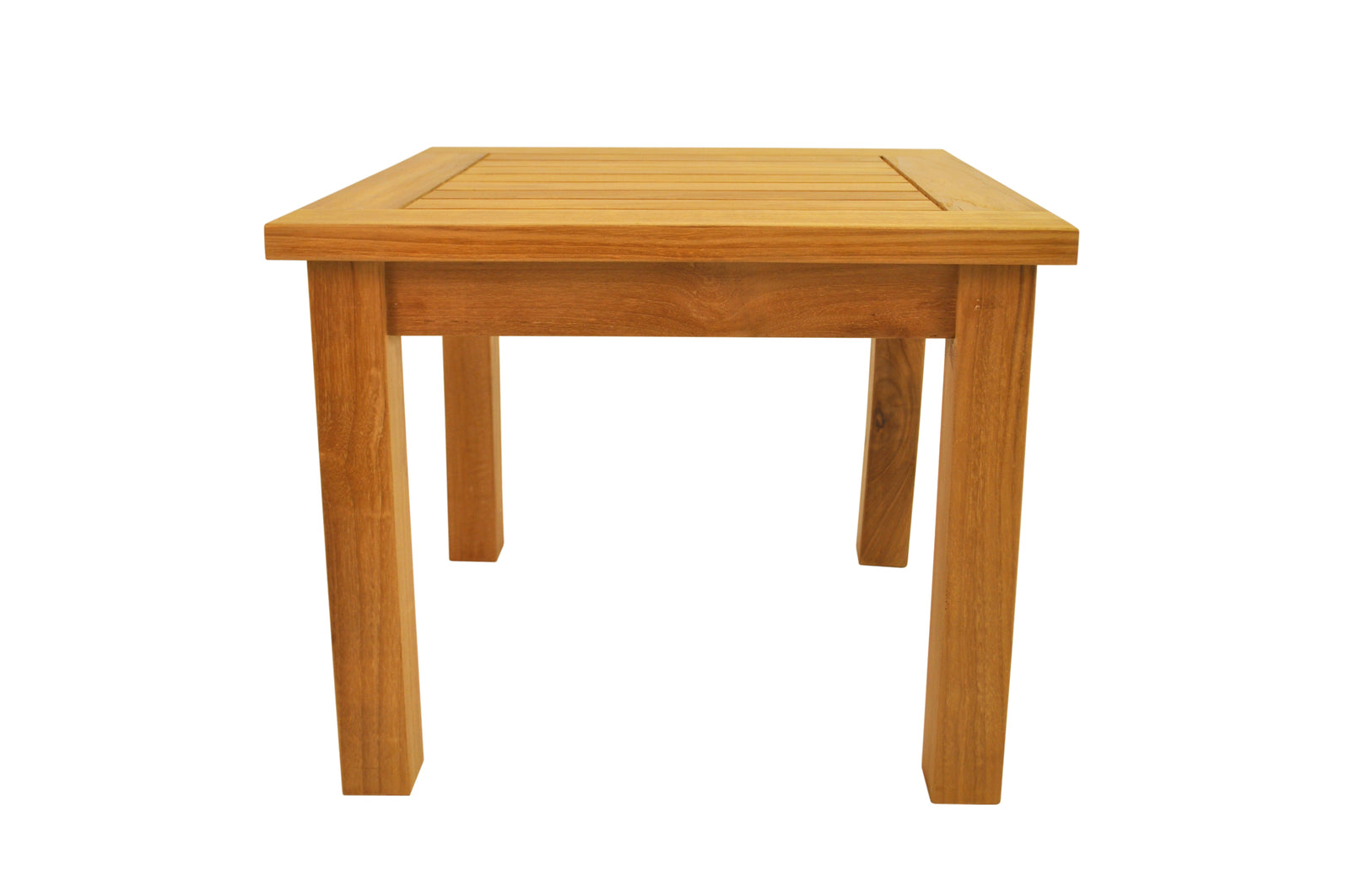 Wooden table on a white background