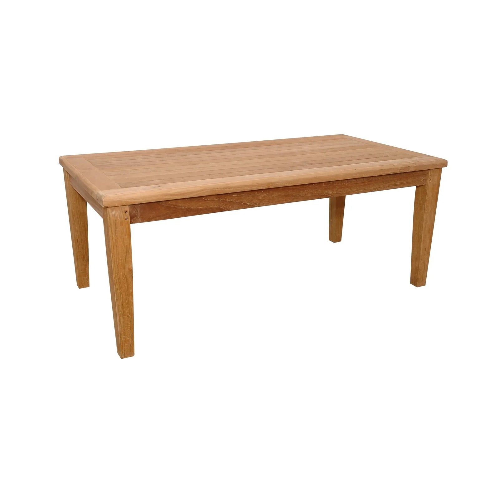 Wooden table on a white background