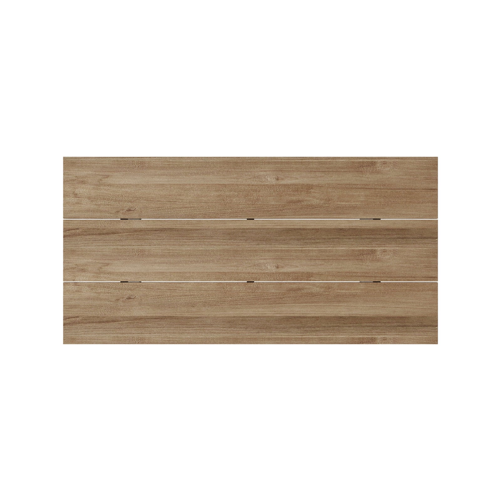Wooden panel with a natural finish on a white background