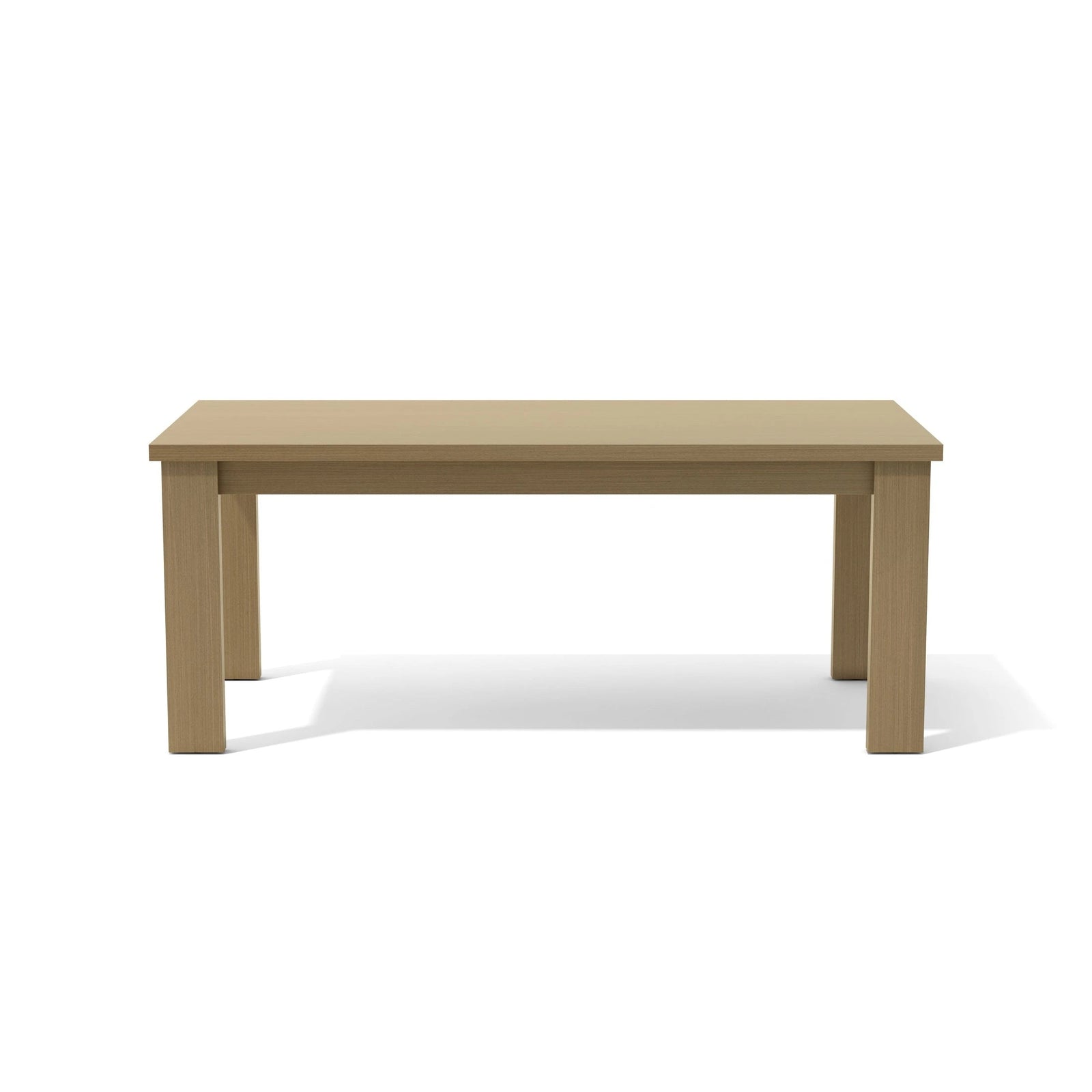 Wooden table on a white background