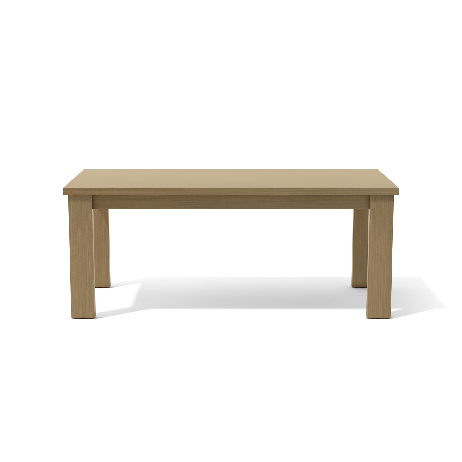Wooden table on a white background