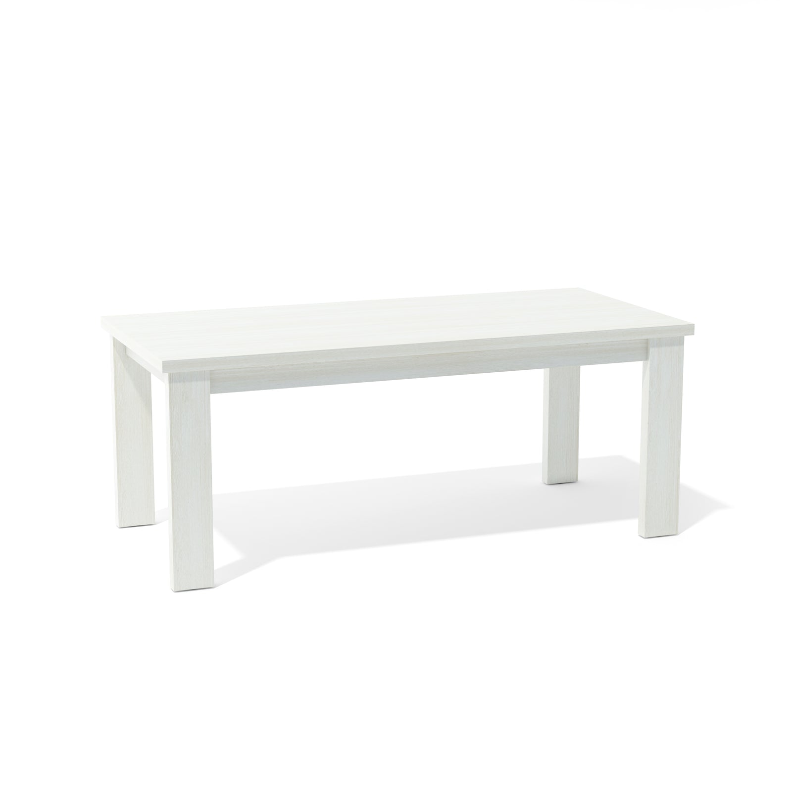 White coffee table on a white background