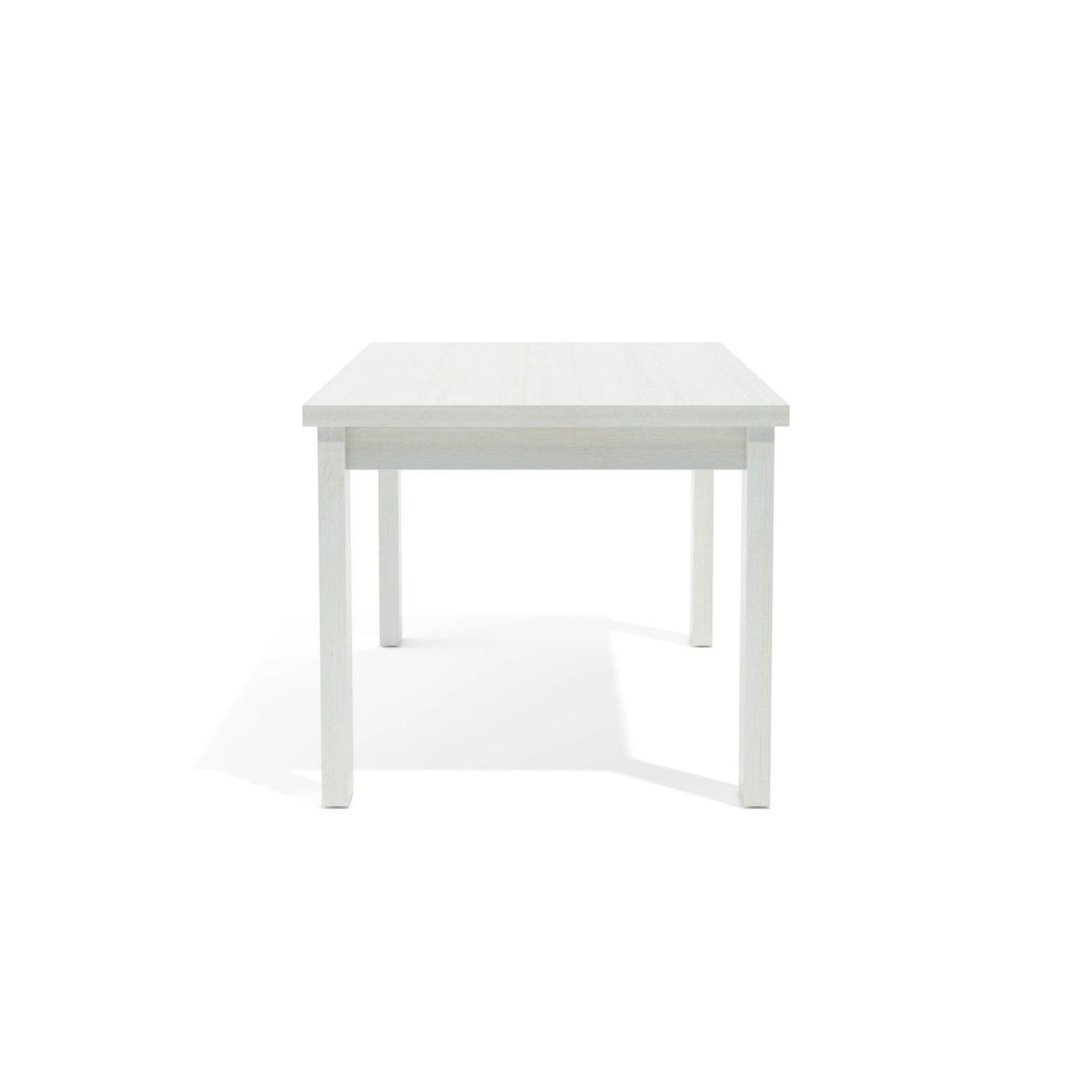 White table on a white background