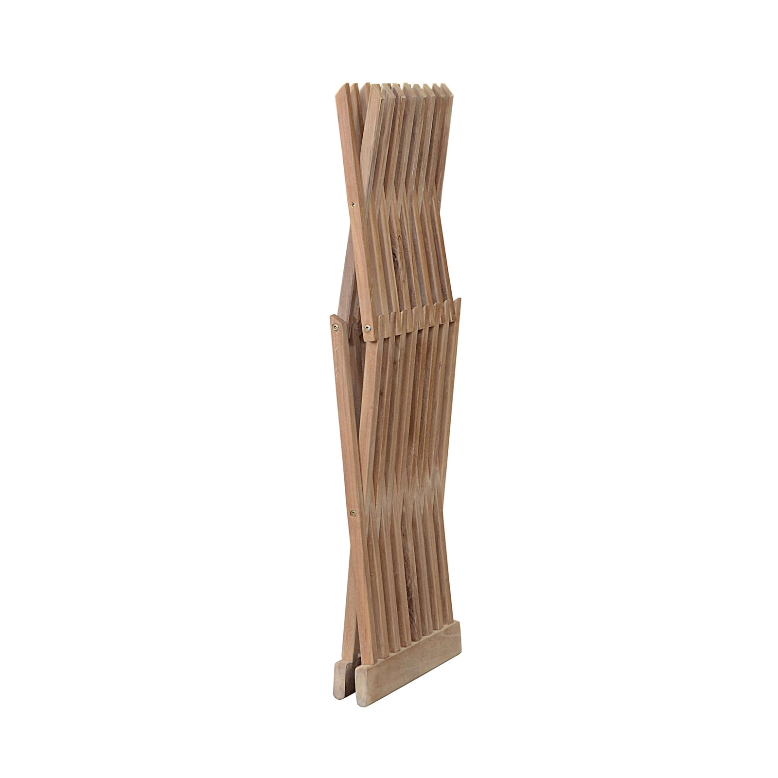 Wooden folding screen on a white background