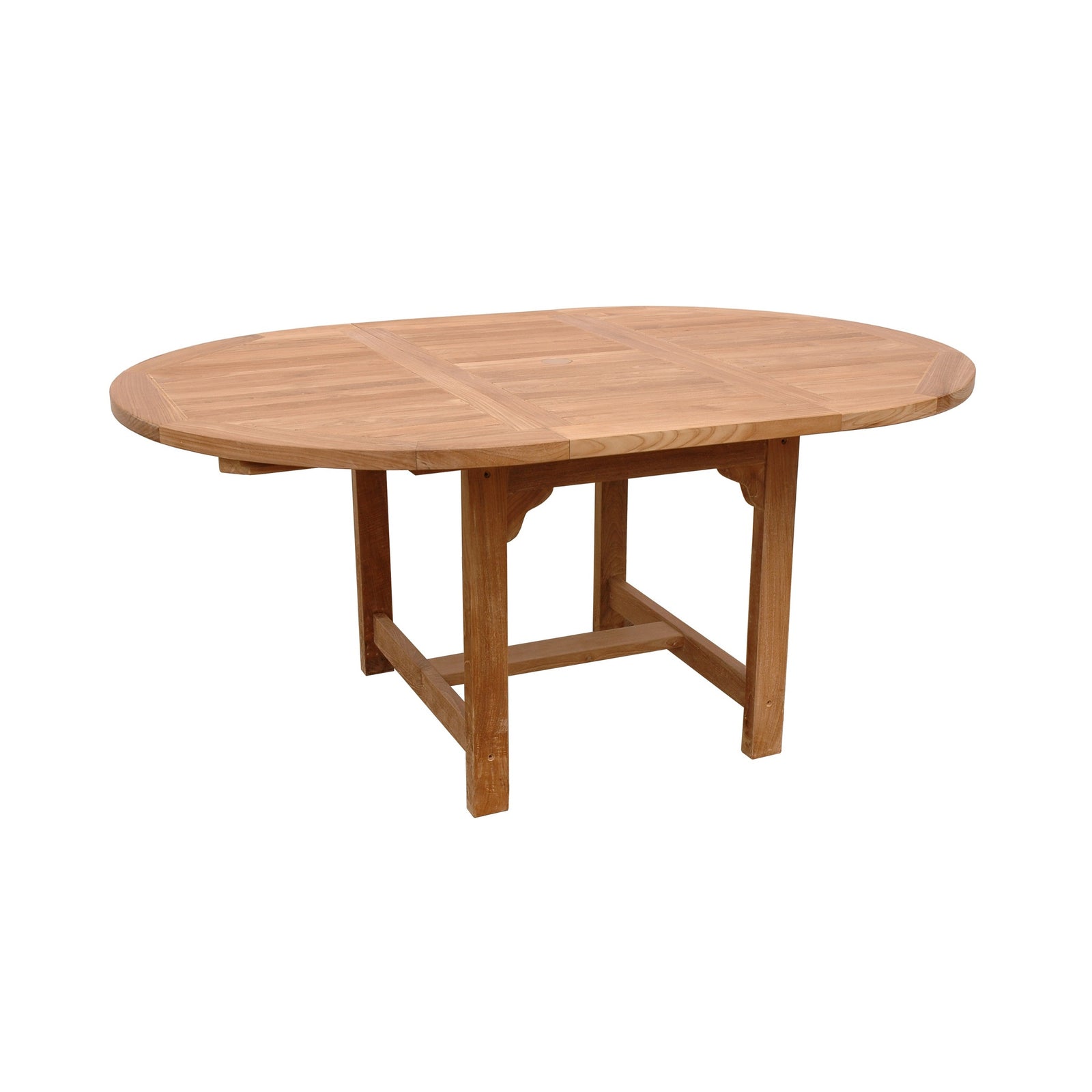 Wooden dining table on a white background